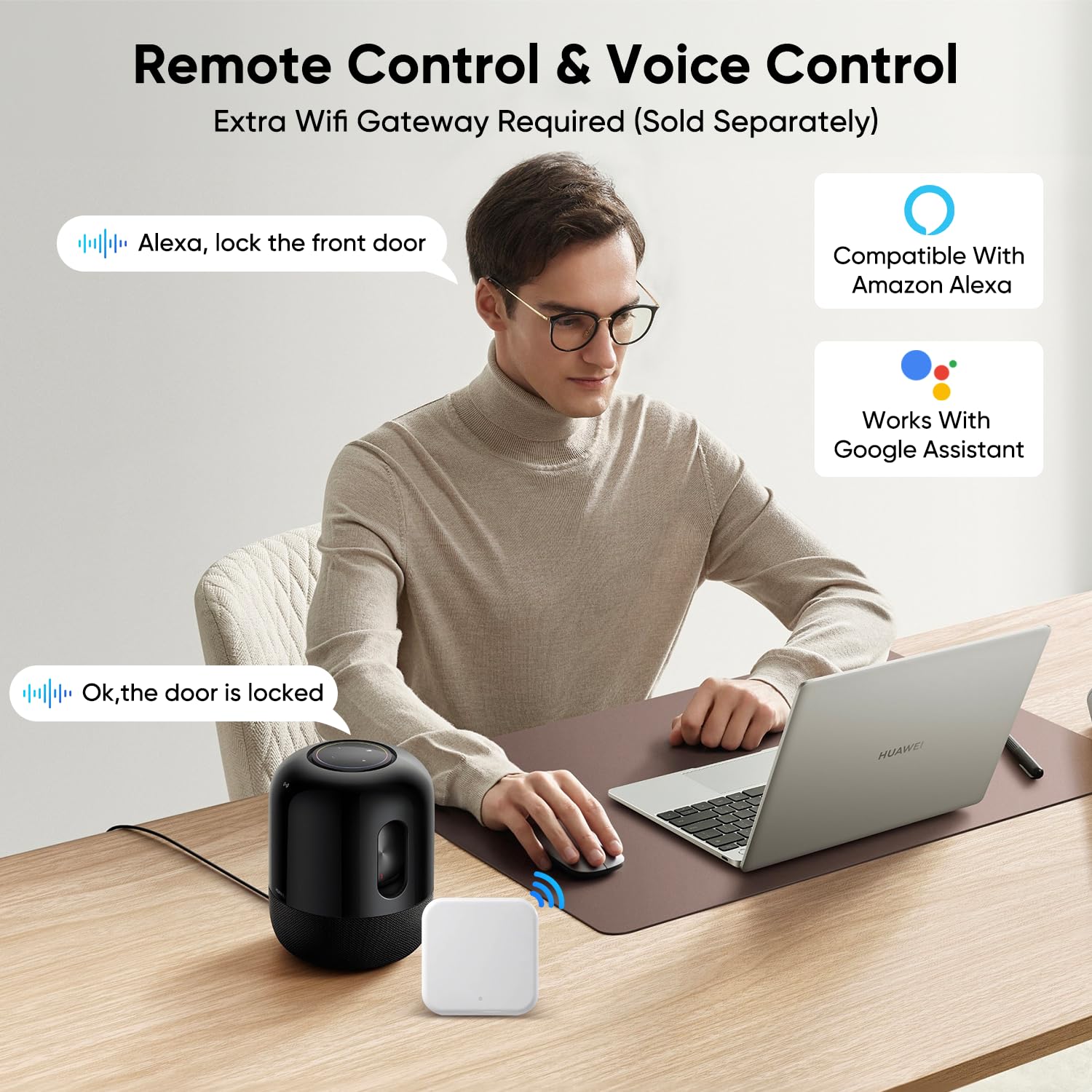 Seveko Fingerprint Smart Front Door Lock Set, Keyless Entry Door Lock With Handle, Smart Locks For Front Door, Keypad Deadbolt With Handle, App Control, Touchscreen Keypad, Auto Locking, Matte Black