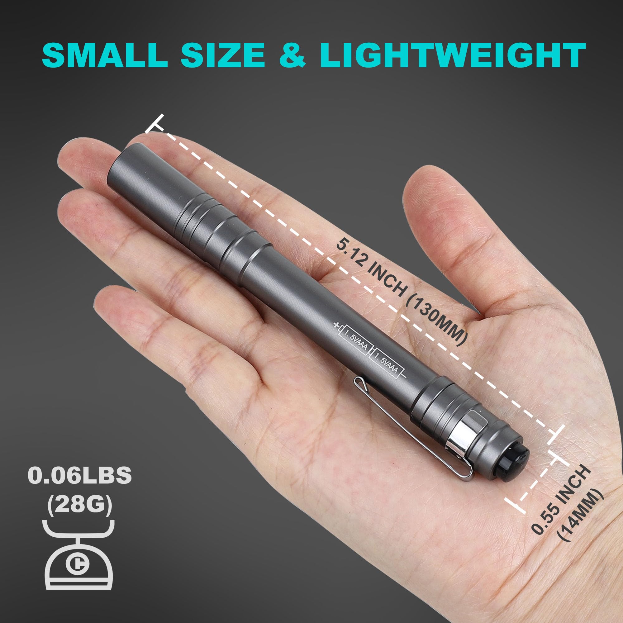 Fastpro 12-Pack Pen Light, Aluminum Led Penlights With Batteries Included & Pre-Installed, Pocket Flashlight For Inspections, Repairs, Camping And Emergencies