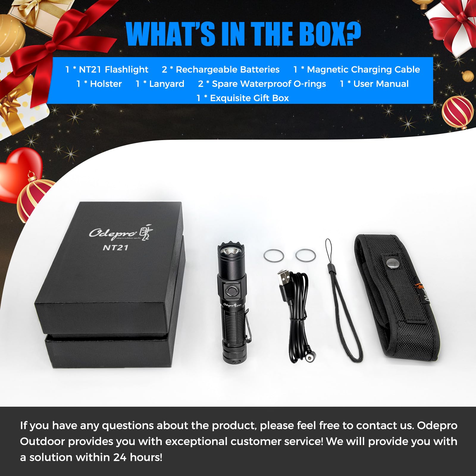 Odepro Nt21 1200 Lumens Small Bright Rechargeable Flashlight With Power Display, Ip67 Waterproof, 5 Light Modes, 984Ft Long Throw Edc Pocket-Size Torch For Camping Searching Emergency