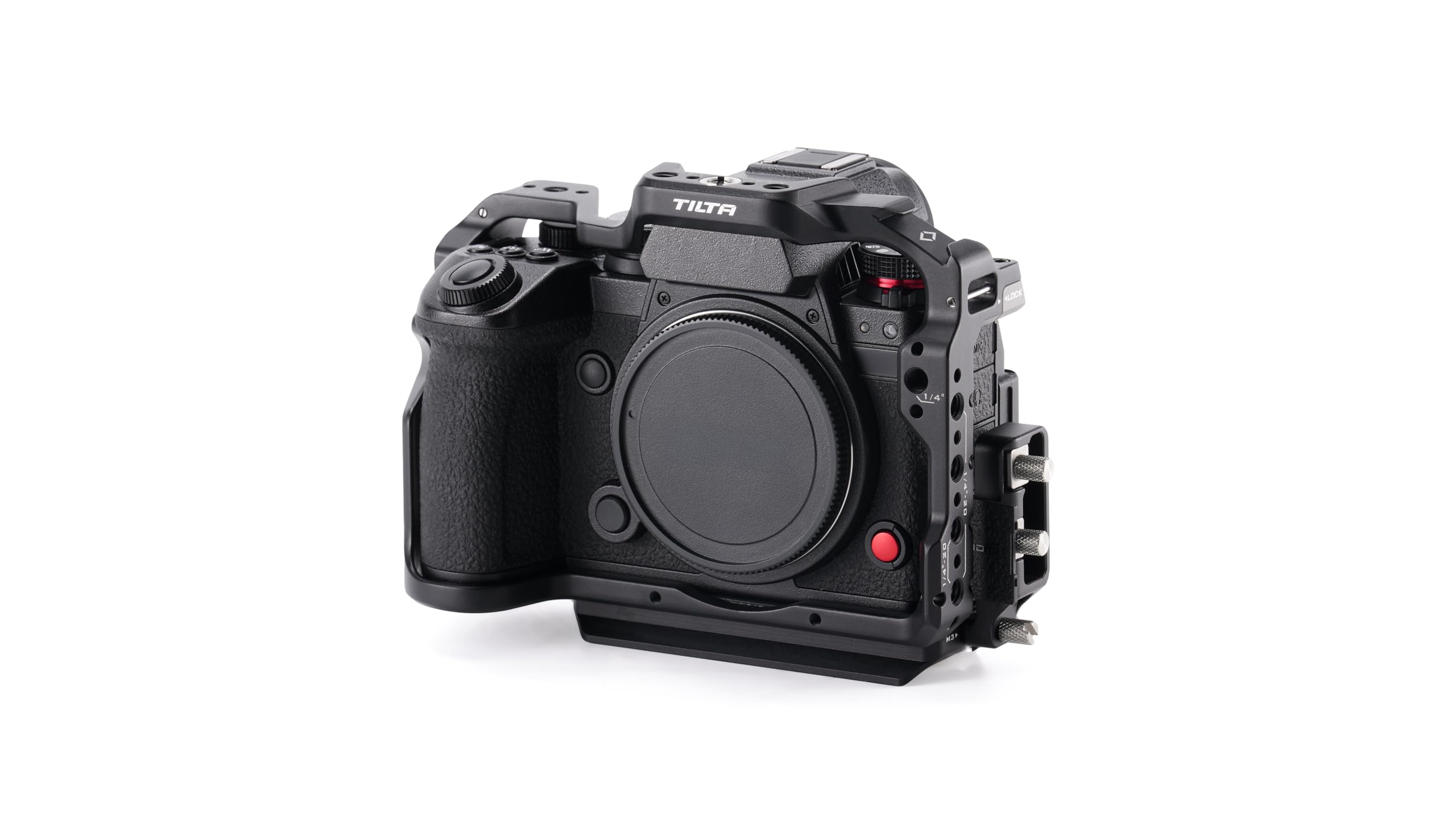 Tilta Full Camera Cage Compatible With Panasonic S1R Ii, S1 Ii, S1 Iie, S5 Ii, S5 Iix & G9 Ii – Black Hdmi/Usb-C Clamp, Cold Shoe, 1/4"-20 & 3/8"-16 Threads Slotted & Allen Key Included