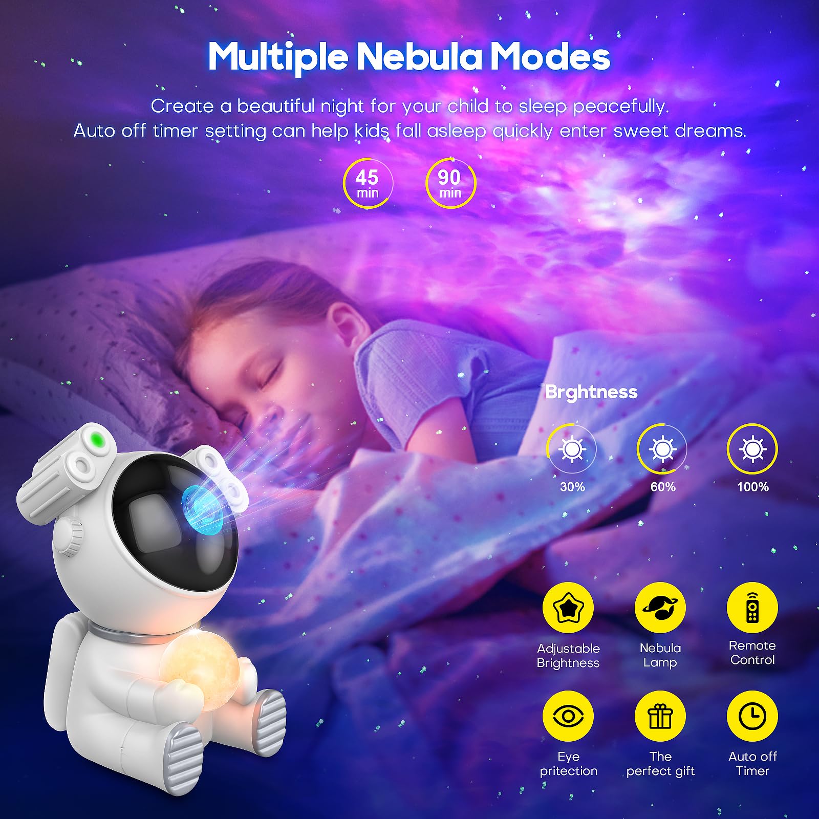 Jkuss Astronaut Star Projector 2.0, Galaxy Projector For Bedroom, Astronaut Light Projector With Moon Lamp, Led Starry Night Light Projector For Kids, Room Decor, Party,