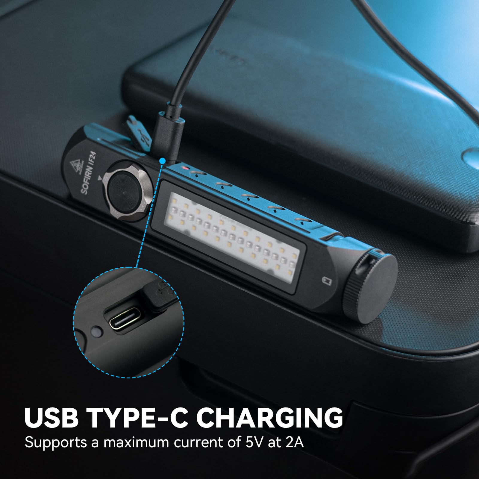 Csteboke Sofirn If24 Rechargeable Flashlights High Lumens, 2000Lm Flashlights For Emergencies Home, Led Work Light, Multifunctional Powerful Pocket Flashlight, Magnetic Flashlight For Edc, Triple Light Sources