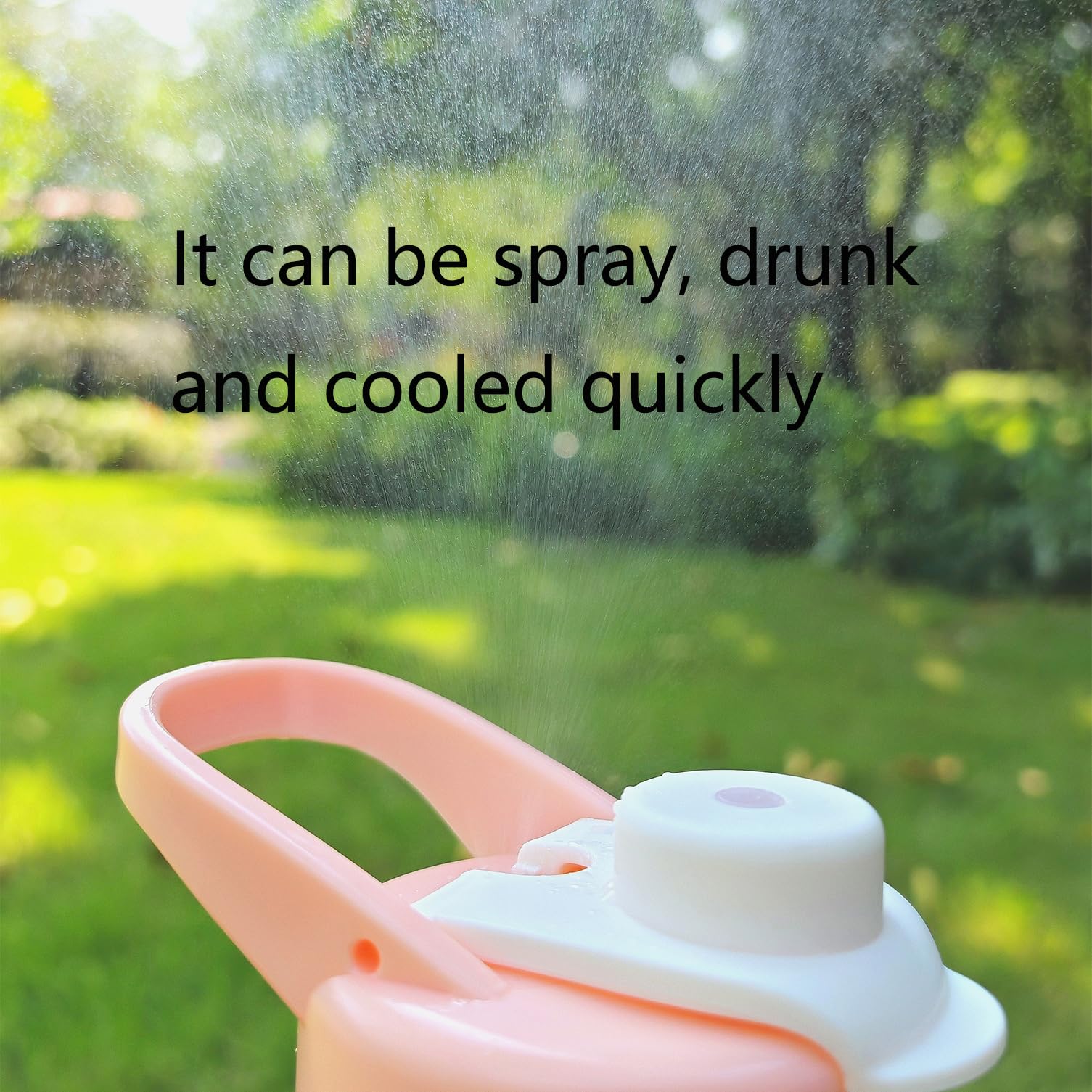 Misting Water Bottle, 2 In 1 22 Oz Large Capacity,Wide Mouth Leak Proof,Workout Water Bottle