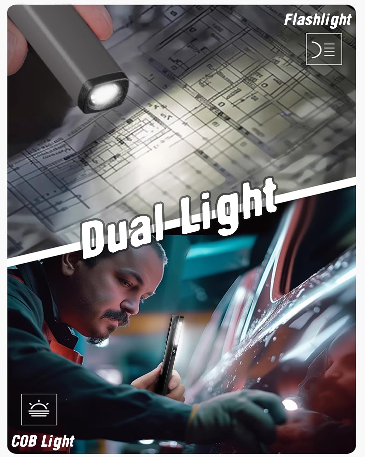 Cussity Rechargeable Pen Flashlights With Cob Lights, Led Pen Lights With 6 Light Modes, Pocket Flashlight With Clip With Led Power Display, Penlight For Camping/Inspection/Emergency,Green