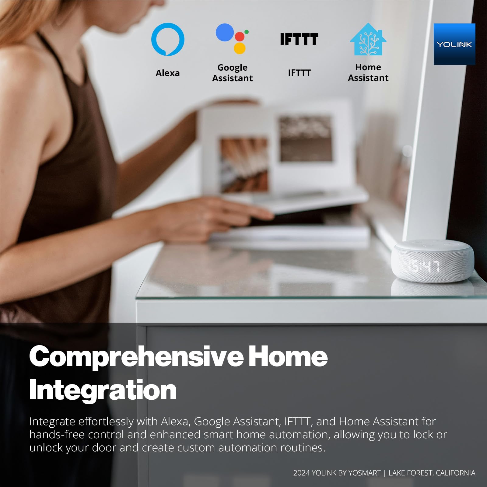 Yolink Smart Deadbolt Lock With Keypad, Fob & App Control, Keyless Entry, Multiple Unlock Methods, Secure & Reliable, Alexa, Google, Ifttt, Home Assistant Compatible, Hub Required