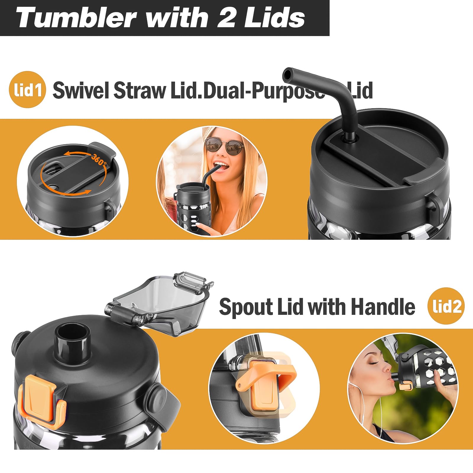 Mukoko 32 Oz Glass Tumbler With Straw,Glass Water Bottles With Time Marker,Iced Coffee Cup