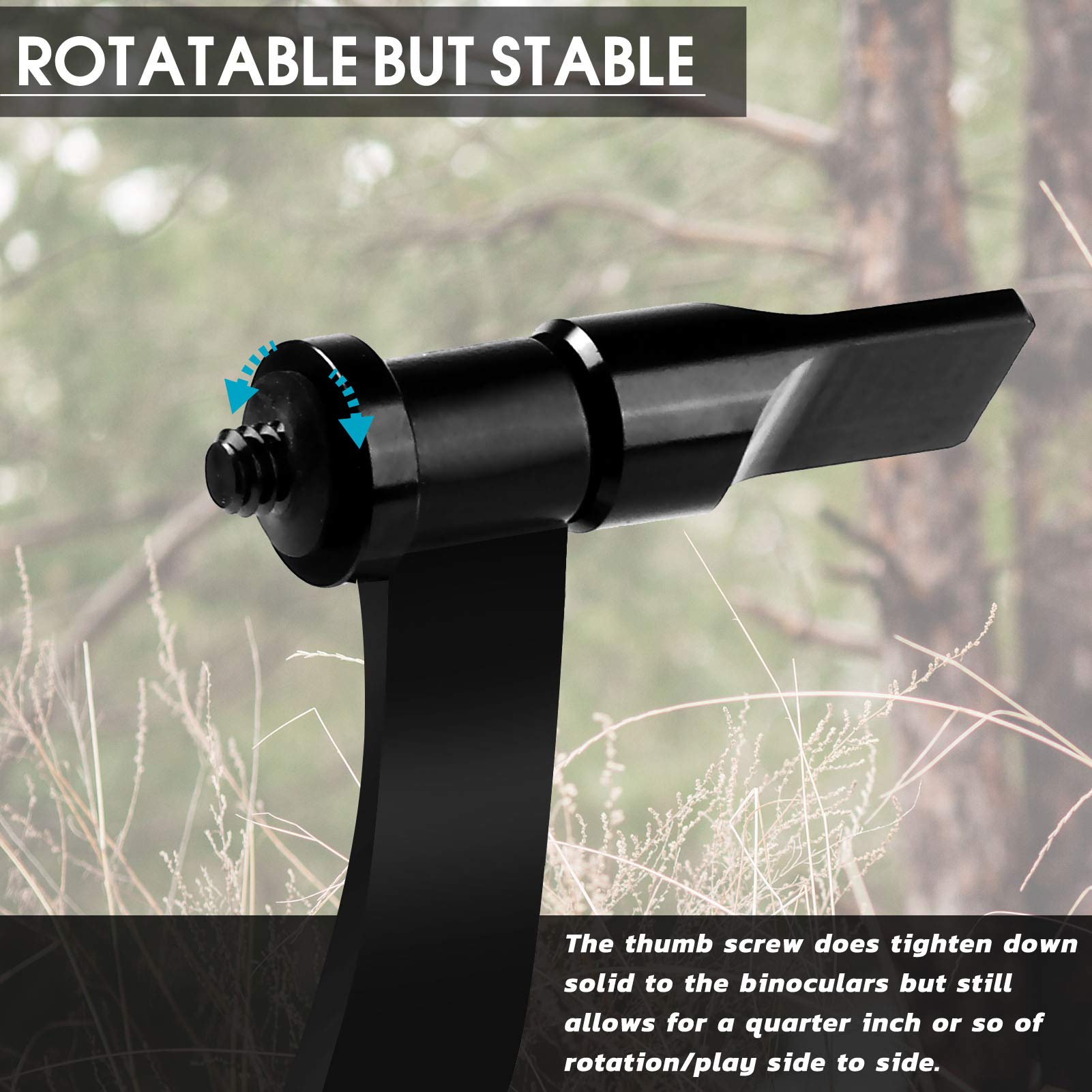 Tezoro Binocular Tripod Adapter, Binocular Mount 1/4 Inch Threading Mount Aluminium,Tripod Adapter For Bird Watching, Safari Sports Events, Optics Uni-Adaptor Tripod