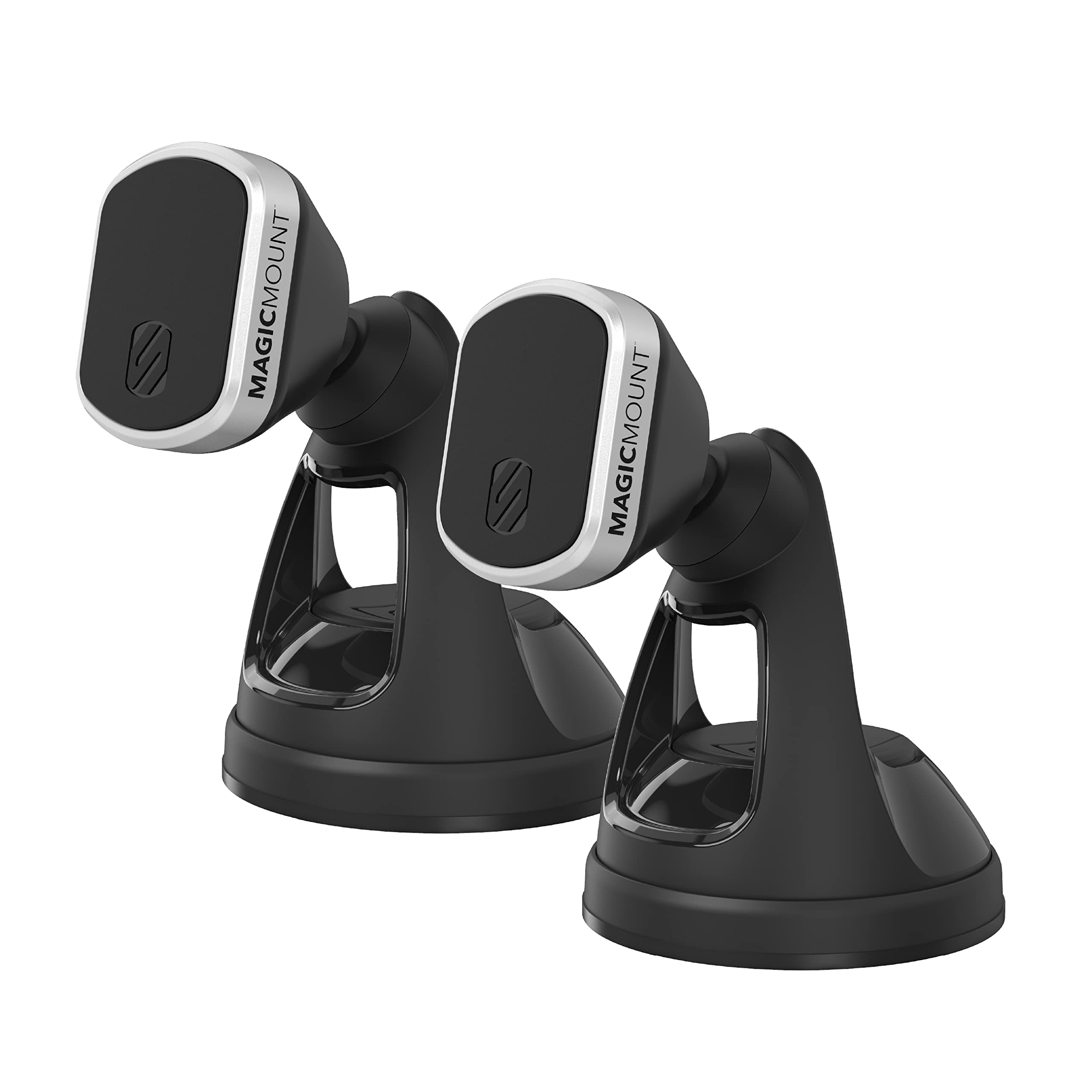 Scosche Mm2Wdsr-2Pkxc0 Magicmount Pro Magnetic Car Phone Holder For Iphone And Android - 2 Pack Magnet Mount - Secure Magnetic Cell Phone Mount For Car Window Or Dash - Universal 360° Adjustable Head