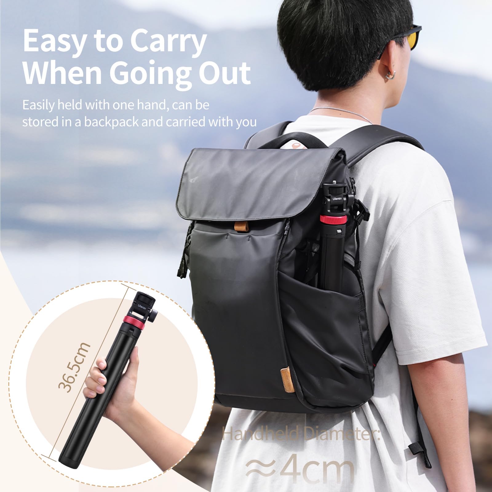 Vijim Mt-79 Extendable Photography Stand, 81" Portable Adjustable Light Tripod With 1/4" Screw, 360 Ball Head Camera Phone Tripod For Continute Output Lighting, Strobe, Webcams, Cameras