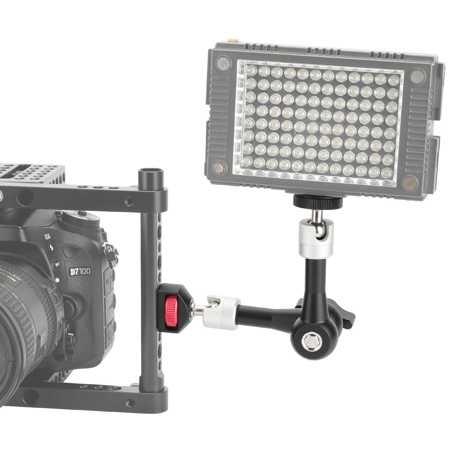 Camvate Articulating Arm (7" - 3433) - Black, 1/4"-20 Screw Mount, Compatible With Monitor, Light, Sound Gear