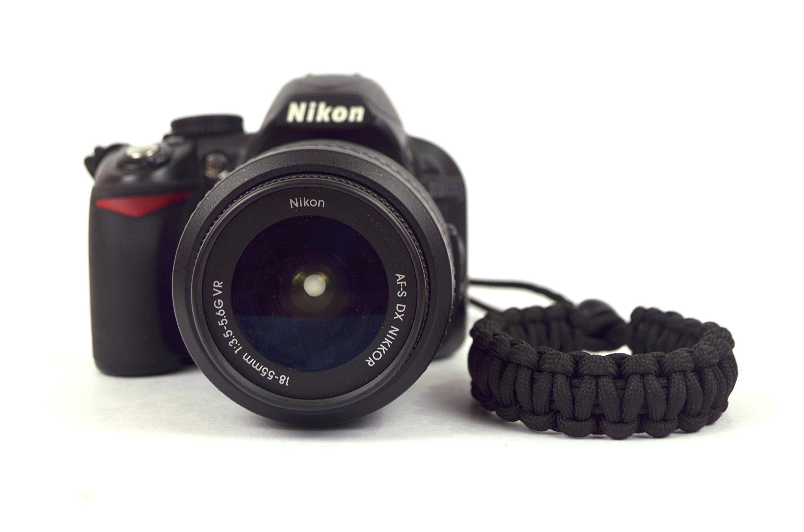 Paracraft Paracord Wrist Camera Strap For Robust Hand Grip To Hold All Dslr Camera Heavy Gear Binocular (Black)