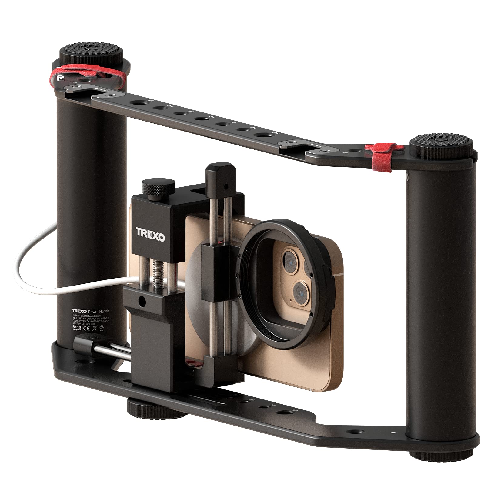 Trexo Rig-It Ultimate Smartphone & Camera Video Rig With Stabilizer Handle – Tripod Mount, Video Grip, Phone Stabilizer For Filmmakers, Content Creators, Vloggers, And Videographers