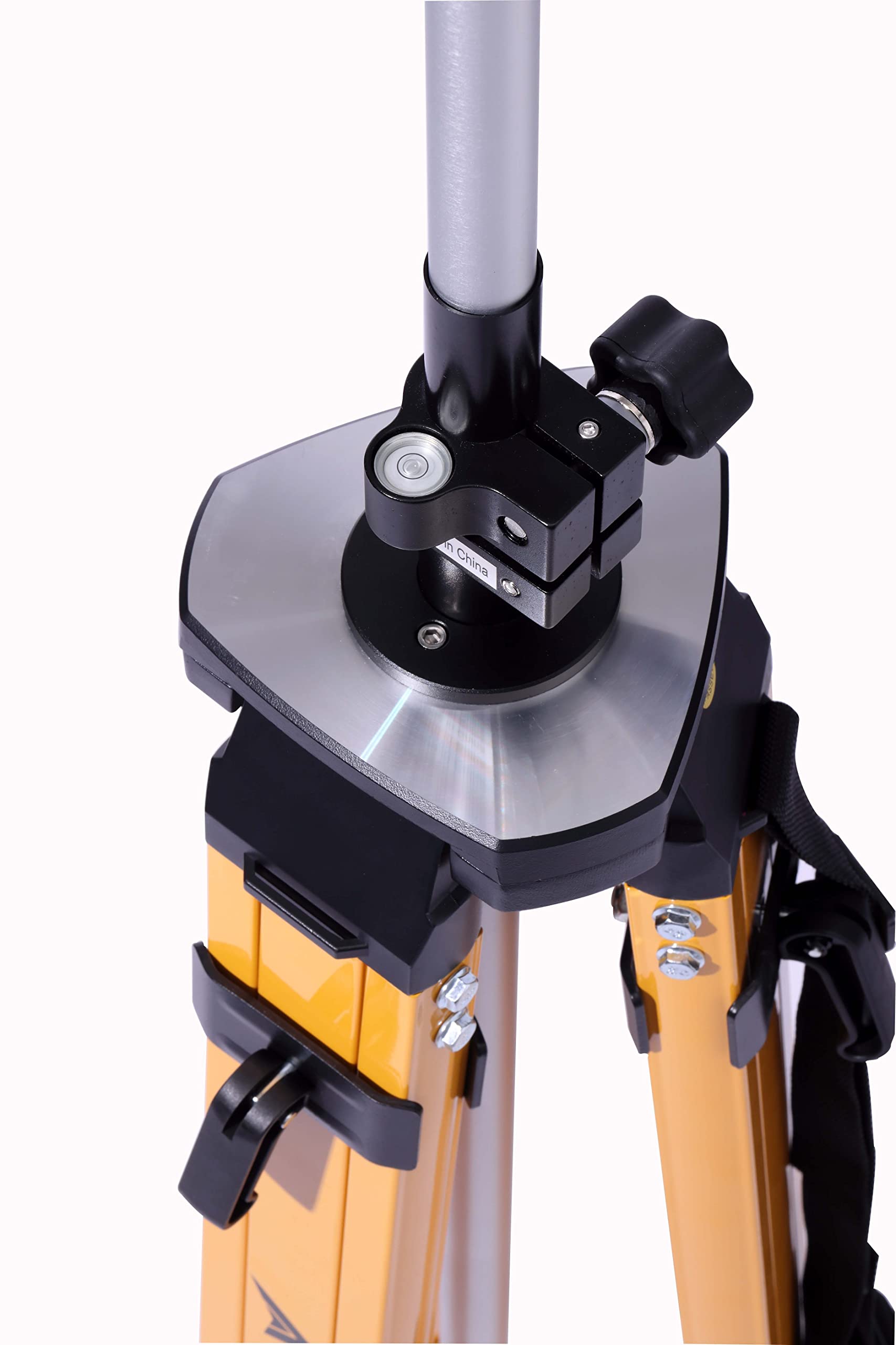 Adirpro Aluminum Surveying Tripod With Telescopic Extensions Pole For Gps Antenna Or Machine Control Applications - Telescoping Legs Extends Up To 13 Feet - Yellow