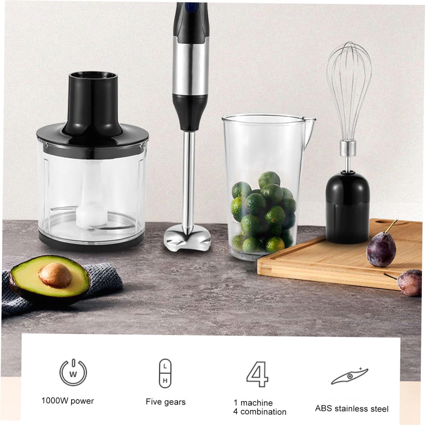 Ottjakin 4-In Hand Blender With Meat Grinding Bowl Multifunctional & Powerful Easy To Use/Us