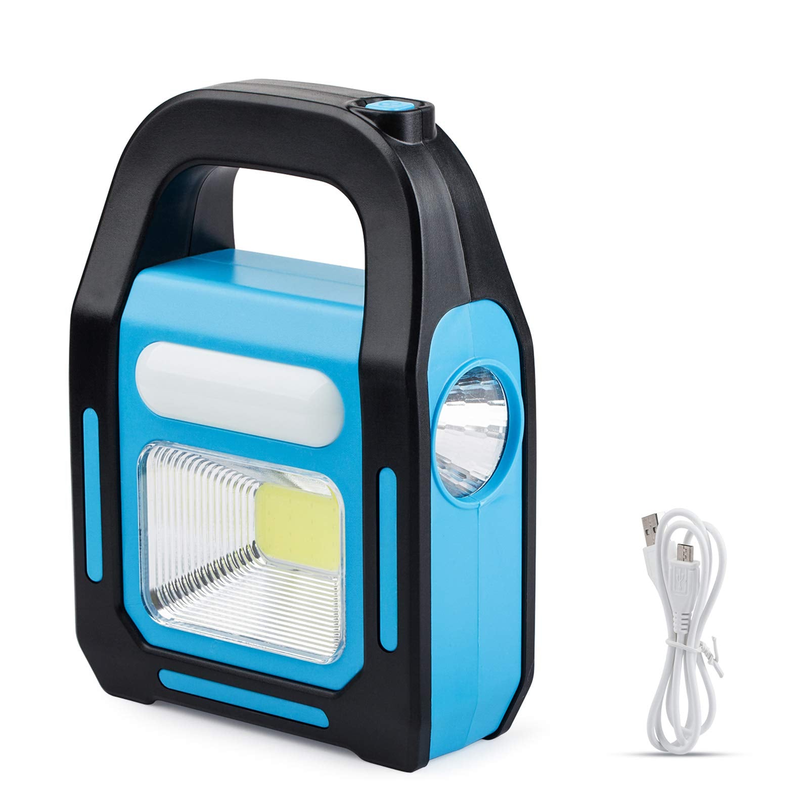 Tansoren 1 Pack 3 In 1 Solar Usb Rechargeable Brightest Cob Led Camping Lantern, Charging For Device, Waterproof Emergency Flashlight Led Light