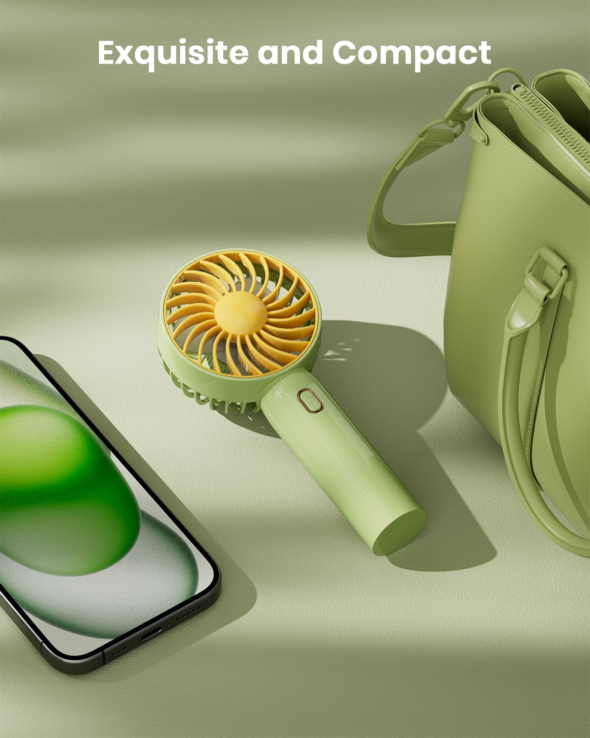 Retro Portable Fan, Mini Personal Handheld And Desktop With Base, 3 Powerful Speed, Usb Rechargeable