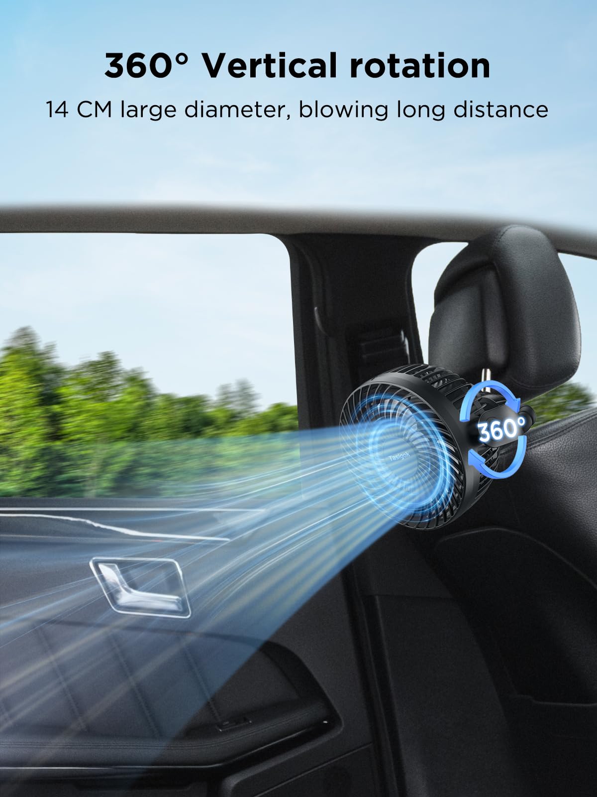 Portable Stroller Fan, 4000Mah Battery Operated Mini Baby Fan With Light, 26H 3 Speeds Rechargeable