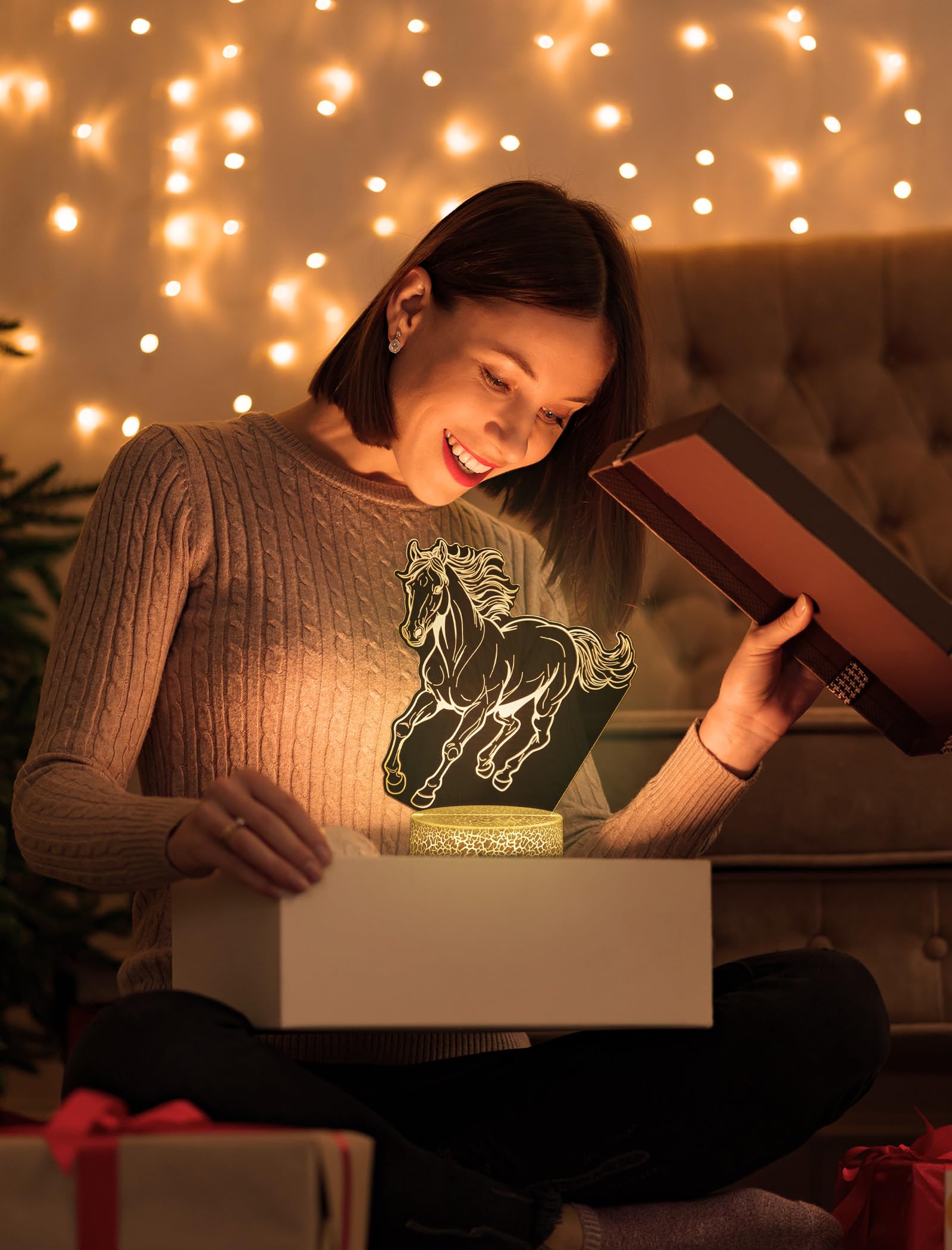 Arerg Horse For Girls, Horse Decor Lamp With Remote, 16 Colors Changing Horse Night Light For Bedroom, Kids Women Birthday Xmas Horses