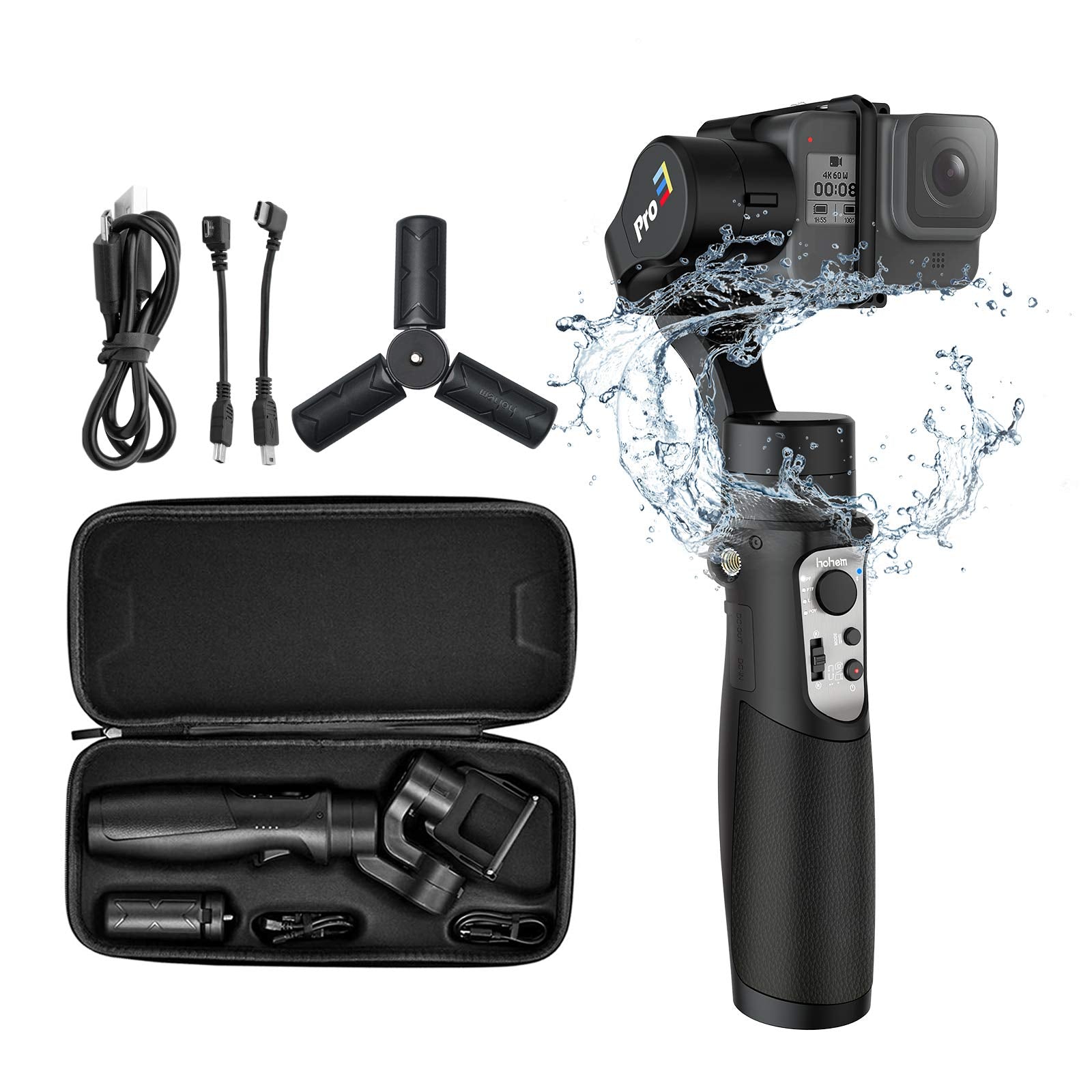 Hohem Gimbal Stabilizer For Smartphone, Selfie Stick Tripod With Face Tracking & 360°Rotation, Phone Tripod Stand With Remote, Phone Gimbal With Auto Inception For Vlogging