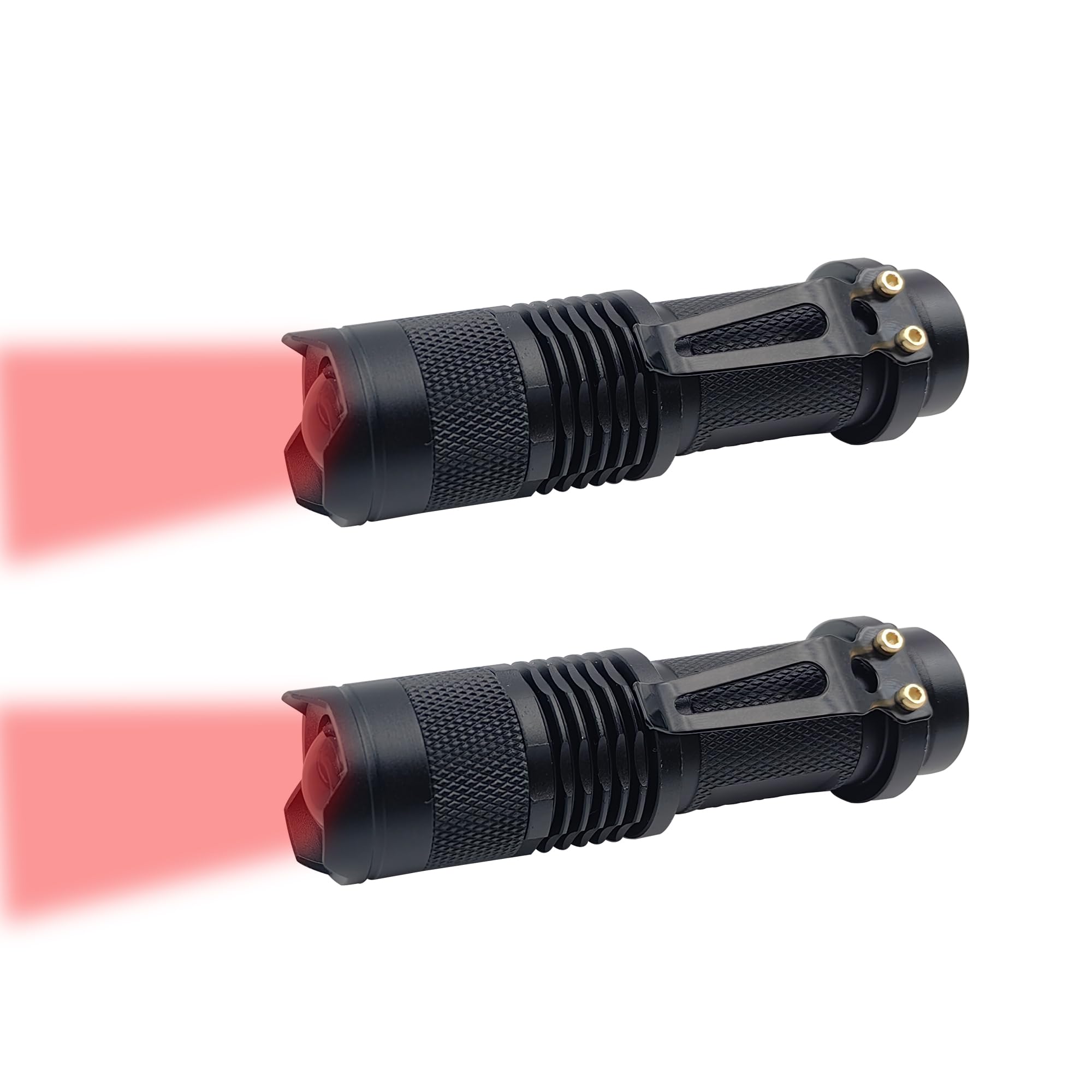 Zyunmall Low-Lumen Red Flashlight Zoomable Single Mode Mini Red Light Flashlights Ideal For Preserving Night Vision, Low Illumination, 2 Pack