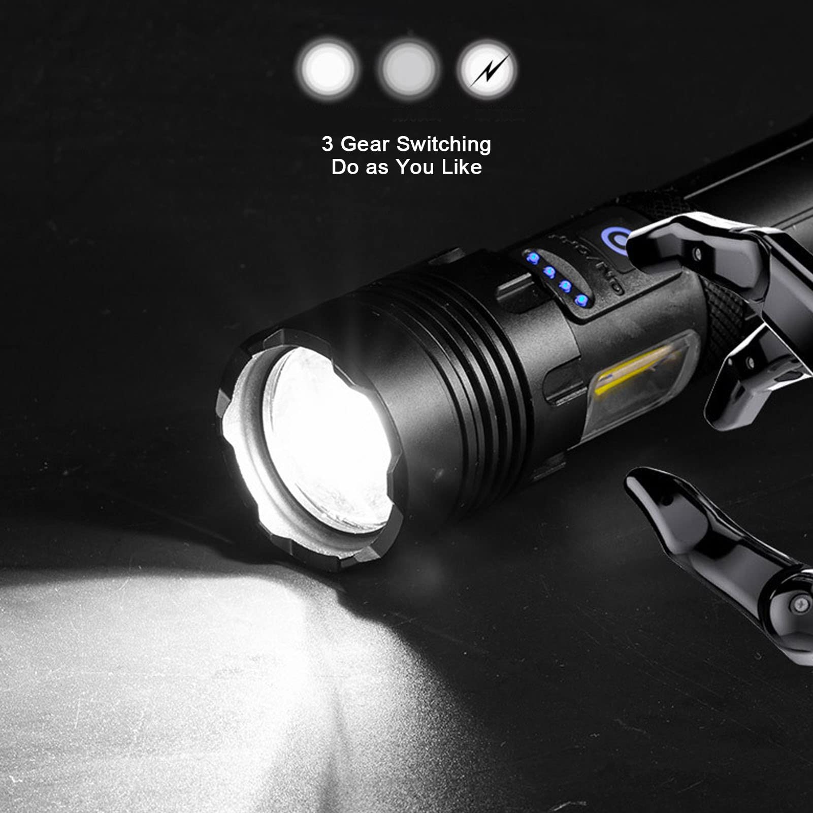 Tgoon Flashlight , Outdoor Flashlights Various Modes P70 Light Bead For Hiking