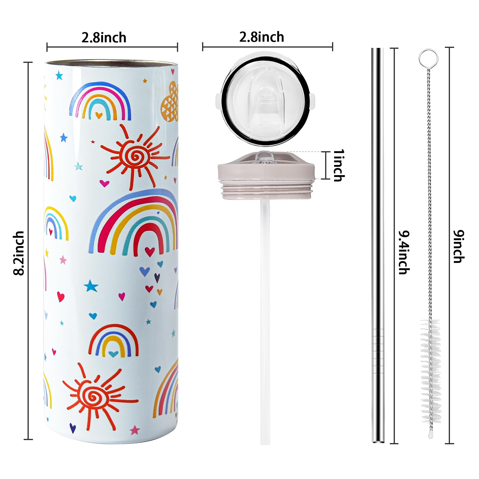 Colorful student tumbler for back-to-school season and daily hydration