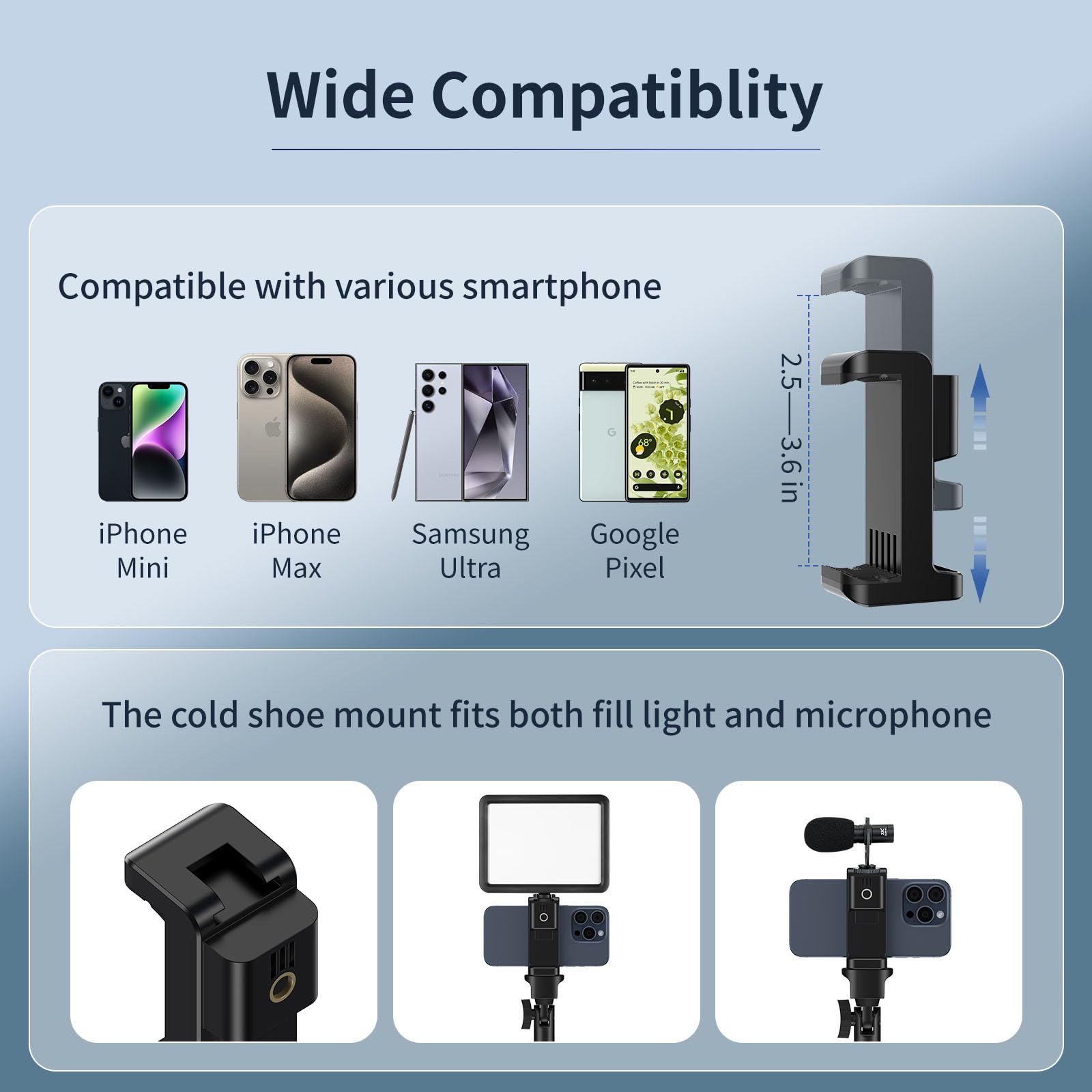 Vimose Tall Phone Tripod, 86" Flexible Phone Stand With 15" Gooseneck And Remote, Overhead Tripod For Iphone, Heavy Duty Stable Stand & Selfie Stick For Recording, Live Streaming, Cooking, Vlogging, Fitness