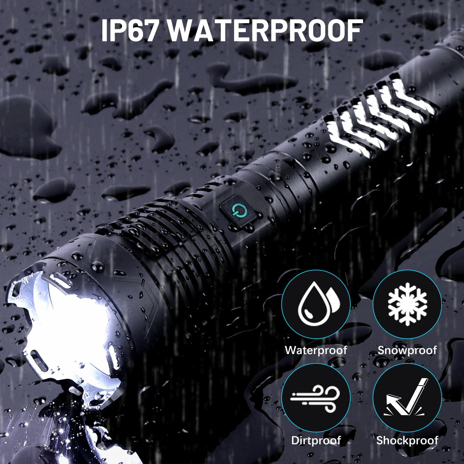 Grentay Rechargeable Led Flashlights 3600.000 High Lumens, Super Bright Flashlight With Input And Output Functions,Utility Flashlight For Camping Home Emergencies (Large, Piece, 1)