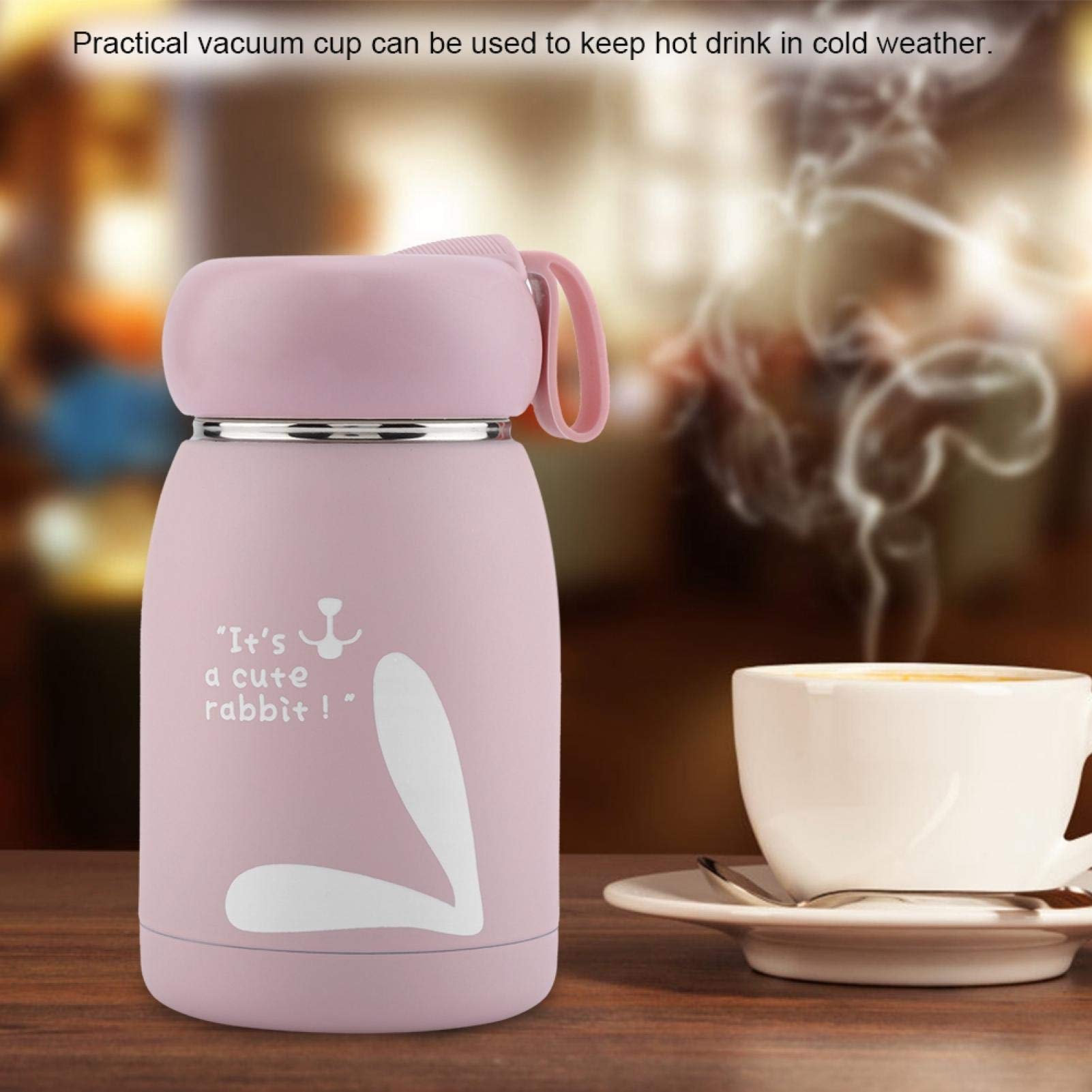 Vacuum Cup Insulated Coffee Bottle, 320Ml Mini Vacuum Mug Cute Thermos, Stainless Steel