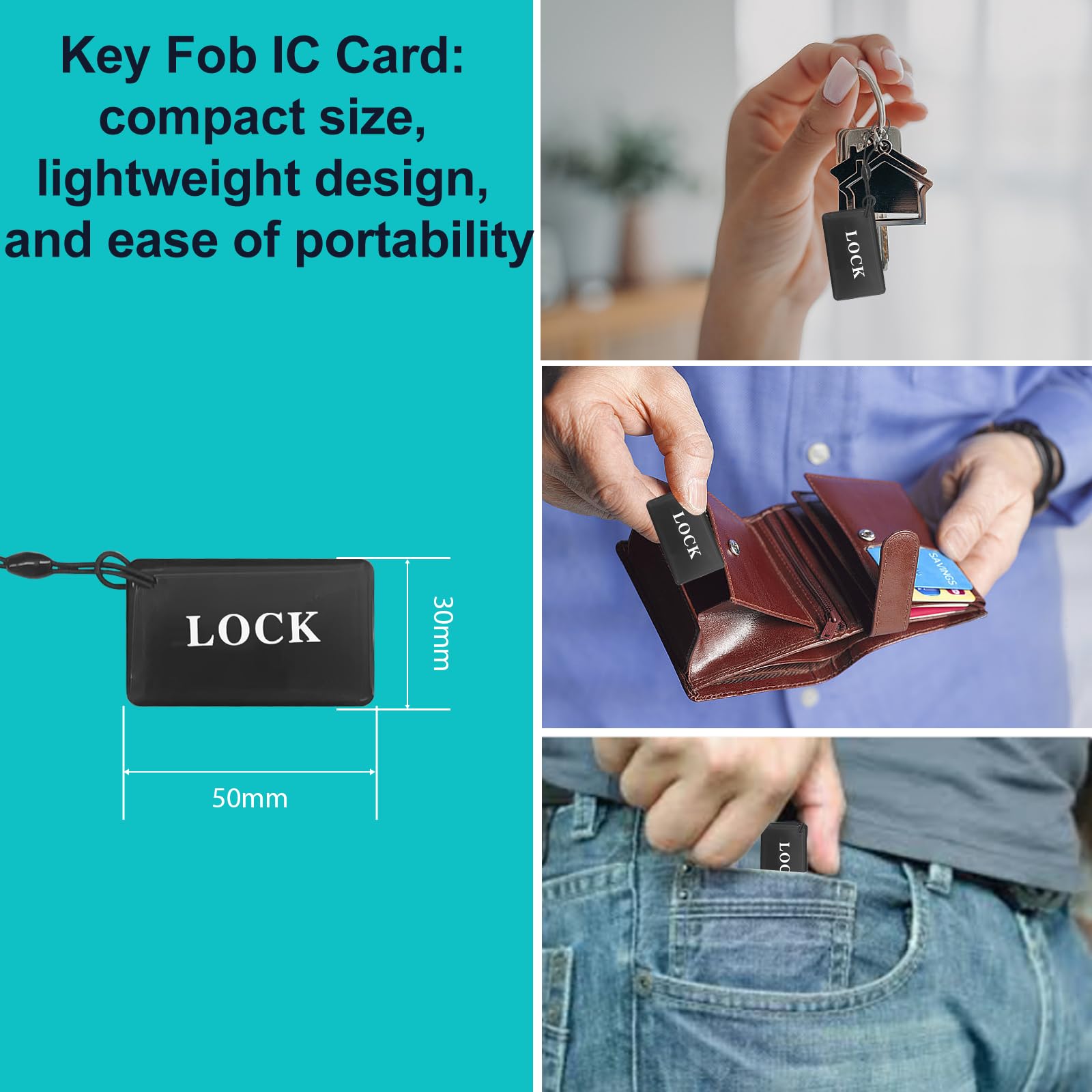 Biwibon 10-Piece Ic Cards - Rfid Key Fobs For Smart Locks, 13.56Mhz, Compatible With Tuya And Ttlock Smart Systems