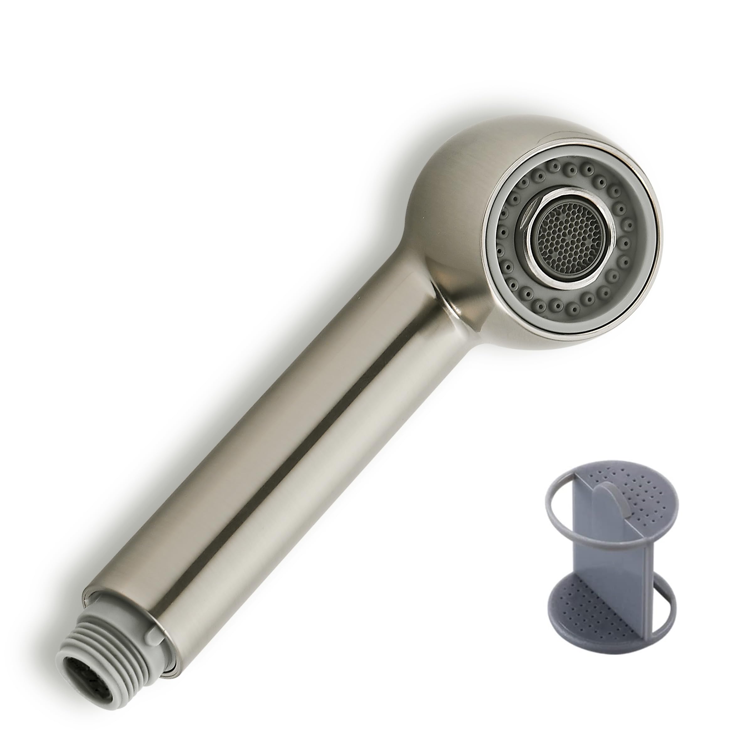Quan Hua Kitchen Faucet Head Replacement,G1/2 Or 13/16Inch Pull Out Sprayer Head For Kitchen Sink 2-Function Faucet Spray Head Replacement Parts Brushed Nickel