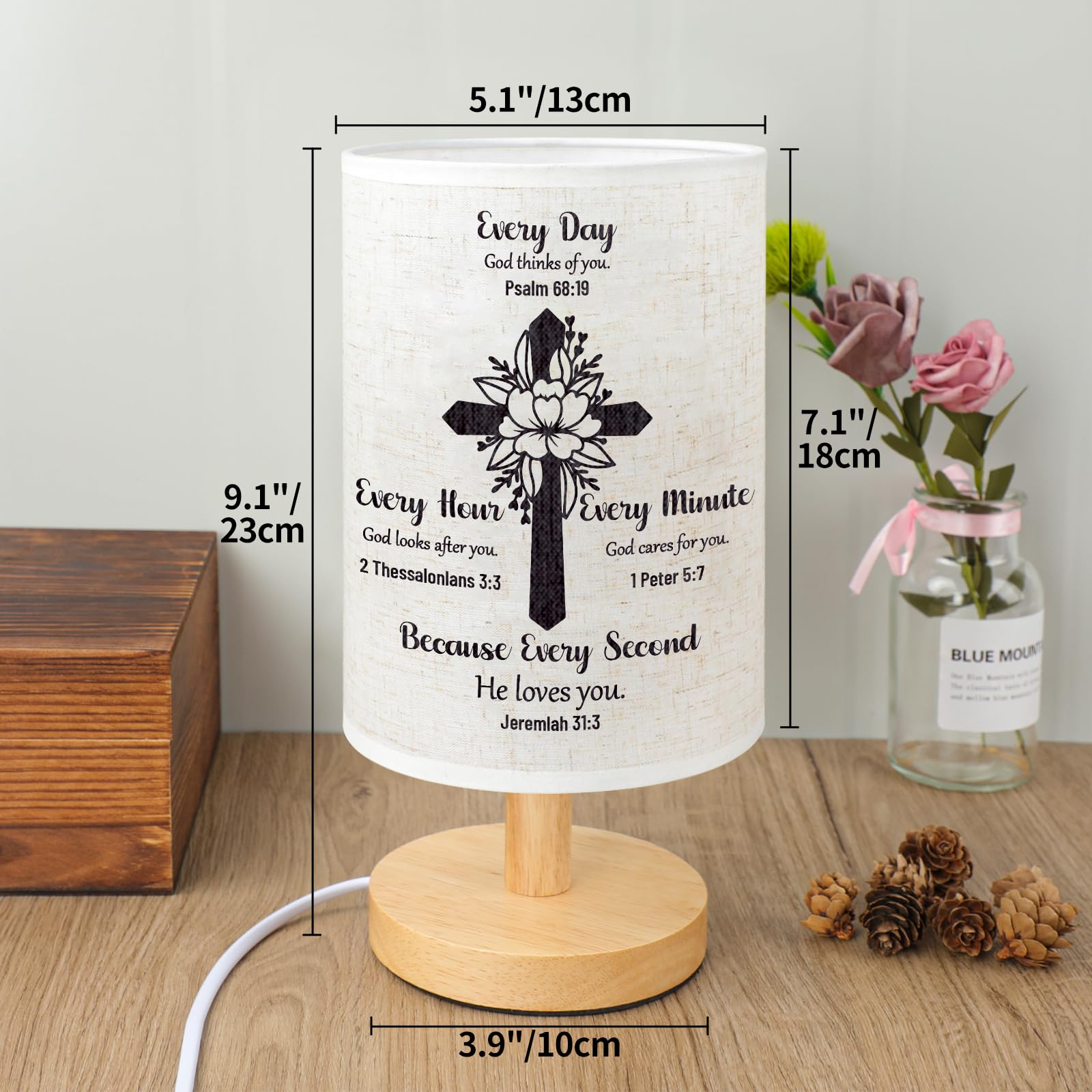 Souhoney First Confirmation For Boys, Christian First Communion For Boys Girls, Baptism Religious Faith Based For Men Women, Ester , Fabric Desk Lamp Jesus Spiritual