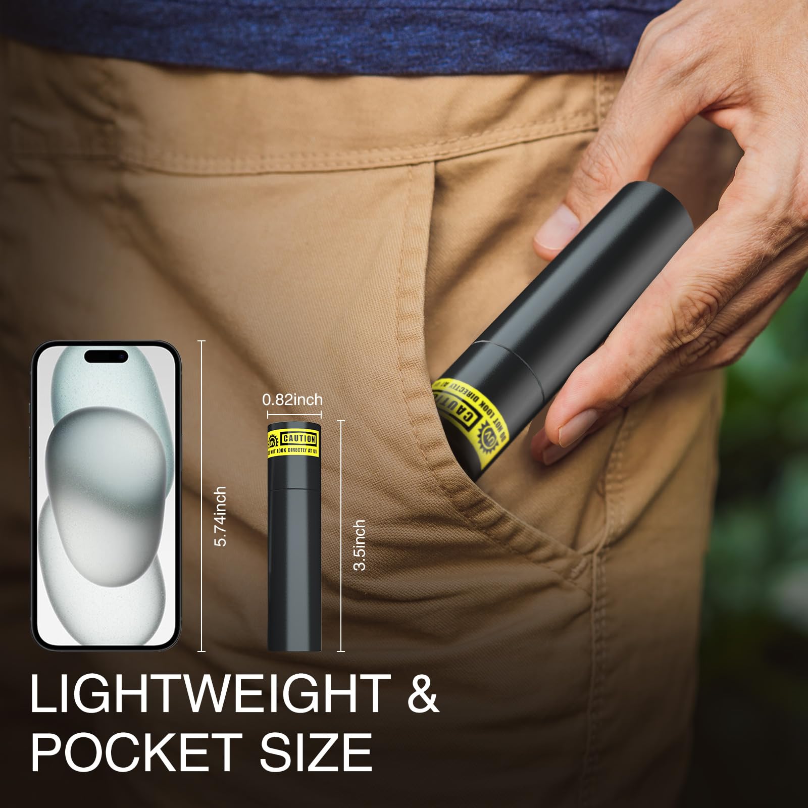 Sevenka Black Light Uv Flashlight, Rechargeable 365Nm Ultraviolet Light, Mini & Powerful Led Blacklight For Dog/Cat Pet Urine, Gel Nail Curing, Scorpion Finder, Leak Detection