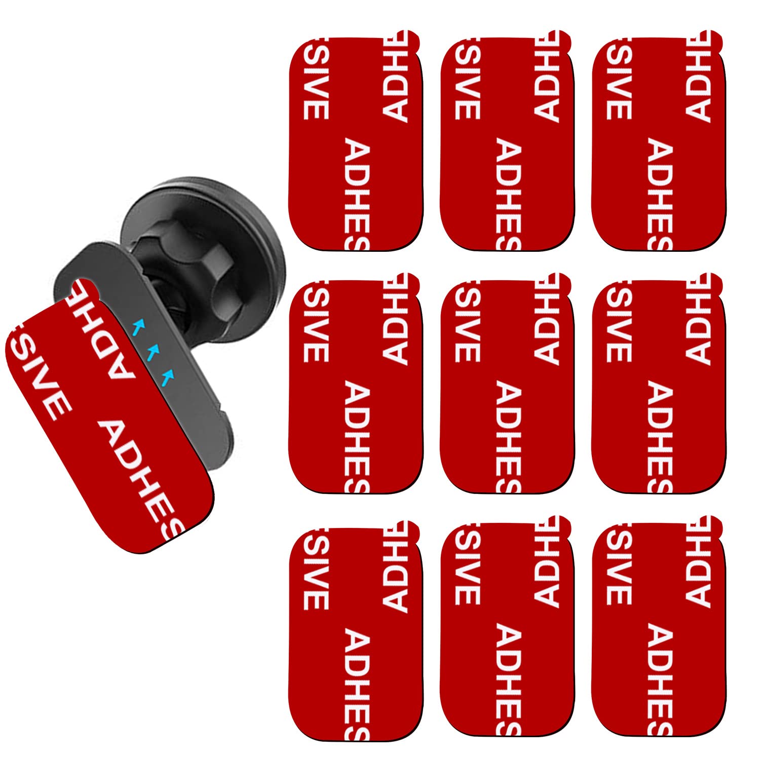 Azxyi Very High Bond Car Adhesive, 9 Pcs Dashboard Sticky Adhesive Replacement, Double Sided Sticky Pads Sticker Tapes For Mounting Windshield Dashboard Magnetic Phone Car Mount And Dash Cam