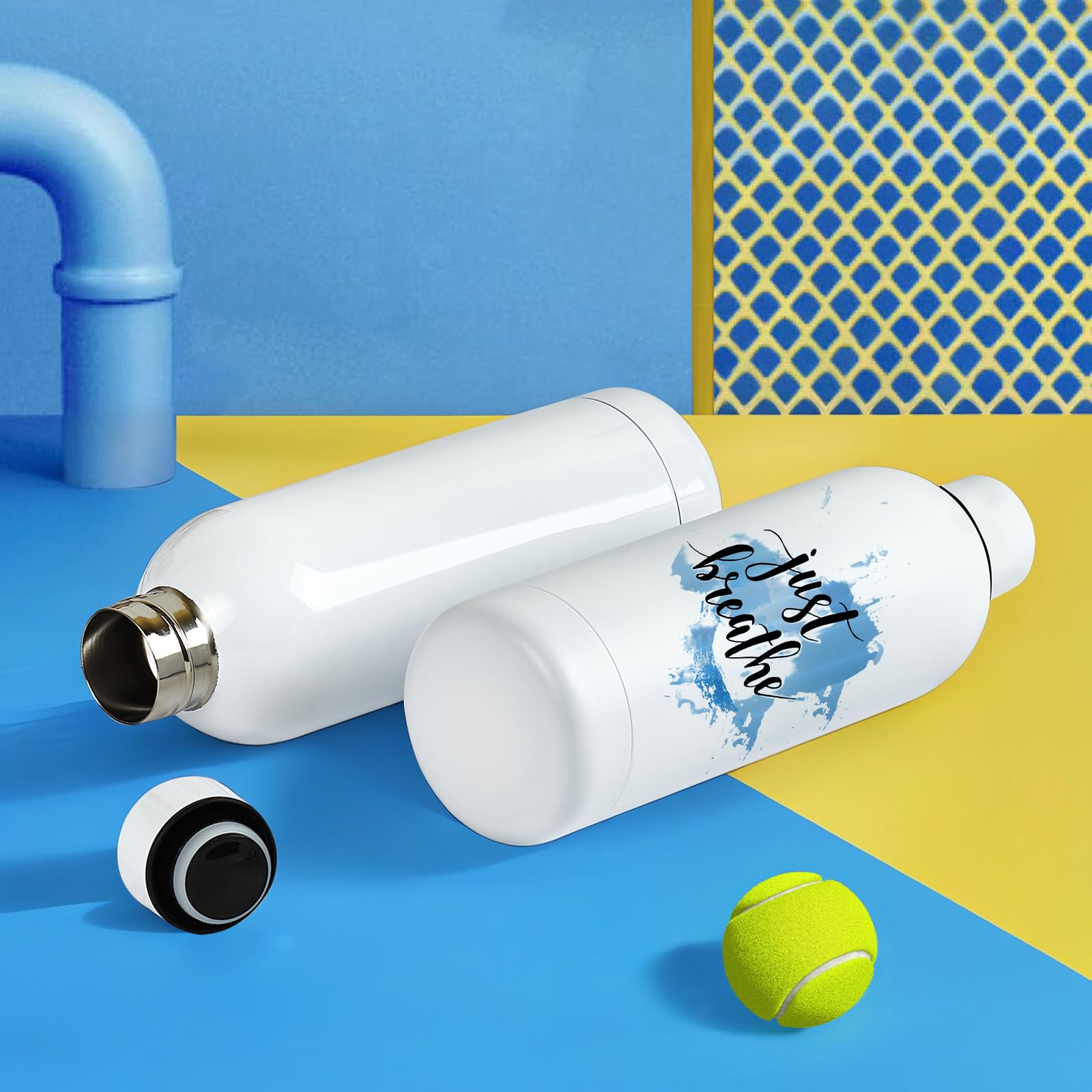 12 Pack 17 Oz Sublimation Tumblers Bulk, Double-Wall Insulated Stainless Steel Water Bottle Sublima