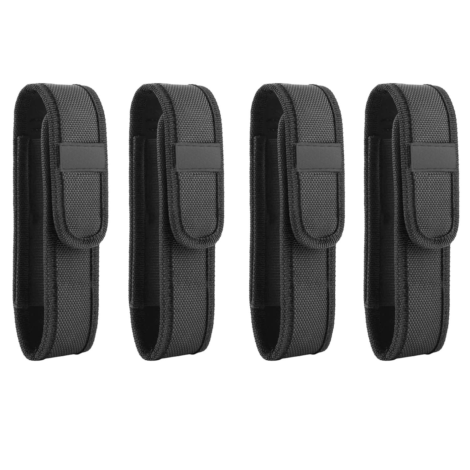 Hisonde 4-Pack Flashlight Holster Carry Case Holder For 5"-7" Flash Light
