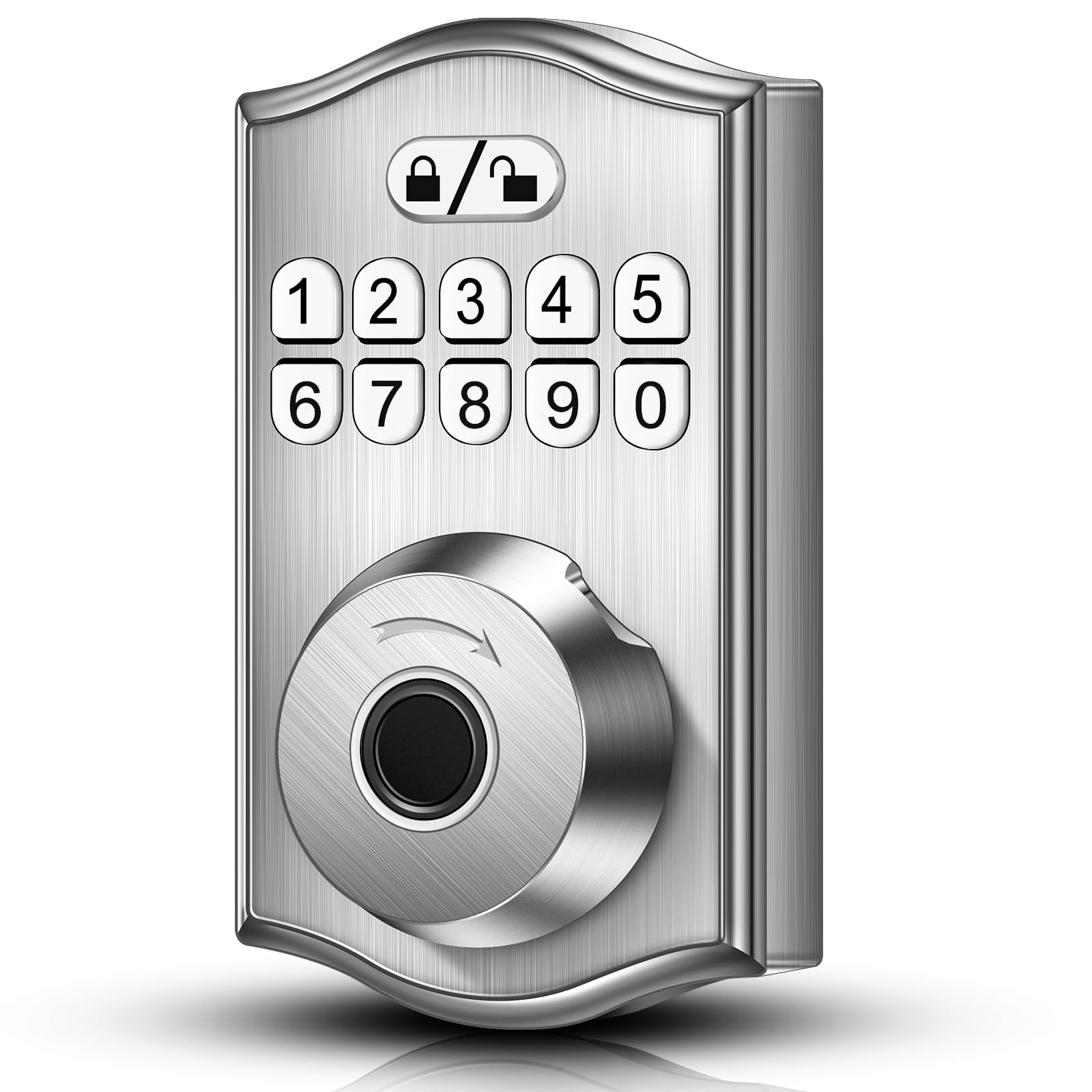 Mufaniz Keyless Entry Fingerprint Door Lock: Smart Electronic Deadbolt Lock With Keypad - Security Biometric Locks For Front Door - Digital Locks With  Keyhole,Auto Locked,Easy Installation