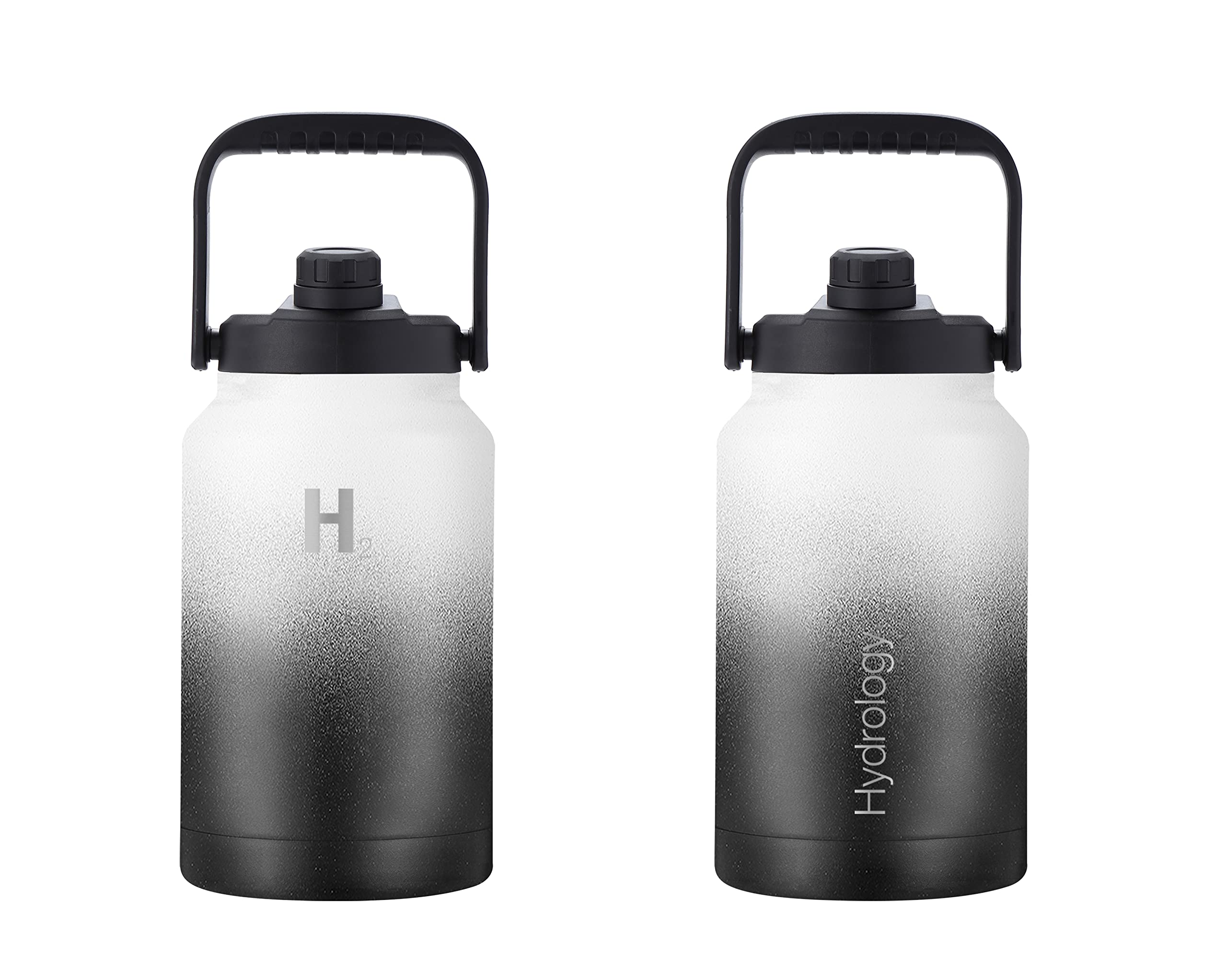 H2 Hydrology Growler Water Bottle With Handle Lid  Double Wall Vacuum Insulated One Gallon Growler