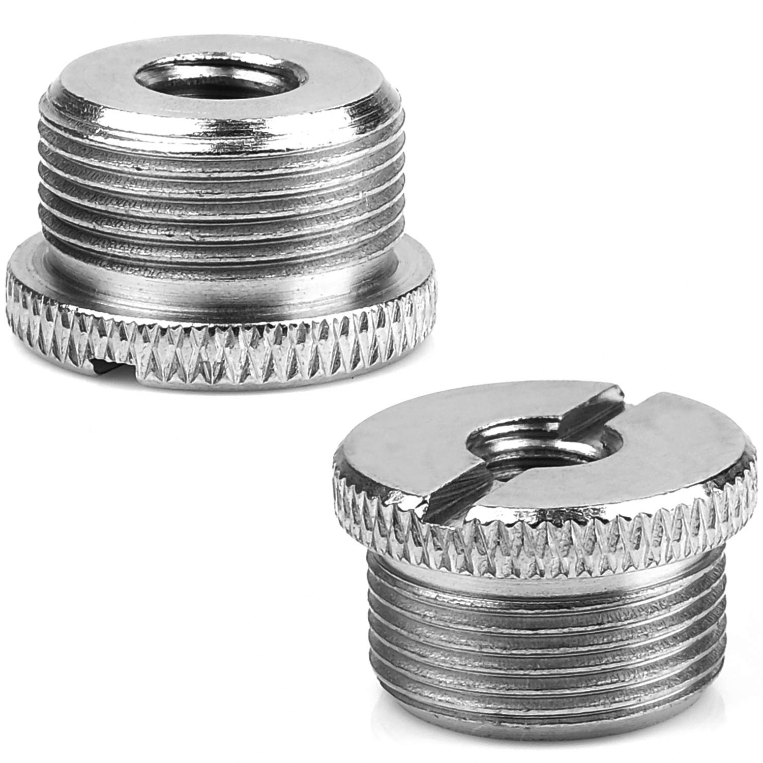 Anwenk Mic Stand Adapter 5/8 To 1/4 Adapter Male To Female Mic Screw Adapter Microphone Stand Adapter Camera Tripod Microphone Accessory For Tripod Stand/Mic Microphone Stand Mount,2Pack