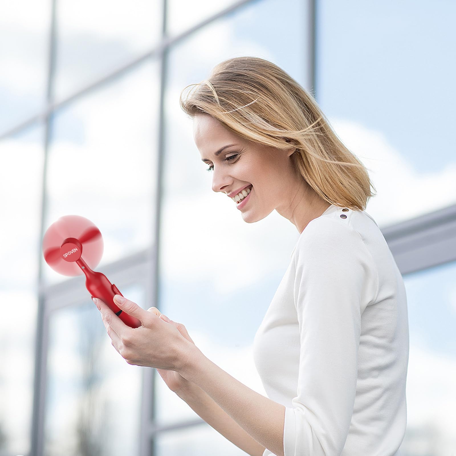 Portable Handheld Fan, Mini Foldable Hand Fan With Usb Rechargeable Battery, Small Personal Pocket