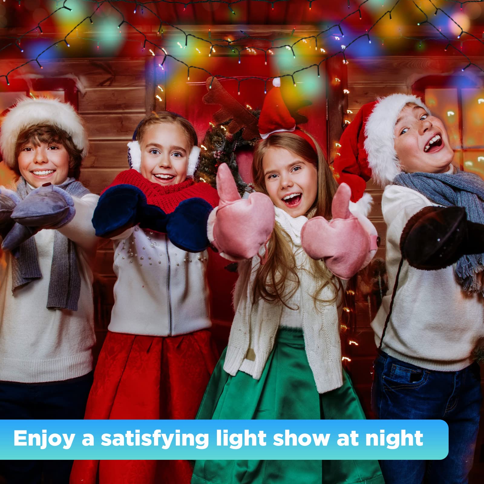 Reginary 6 Pack Christmas Solar Power String Lights Outdoor 200 Led 72 Ft Waterproof Led String Lights With 8 Lighting Modes Solar Powered Garden Led Lights For Christmas Tree Decorations(Multicolor)