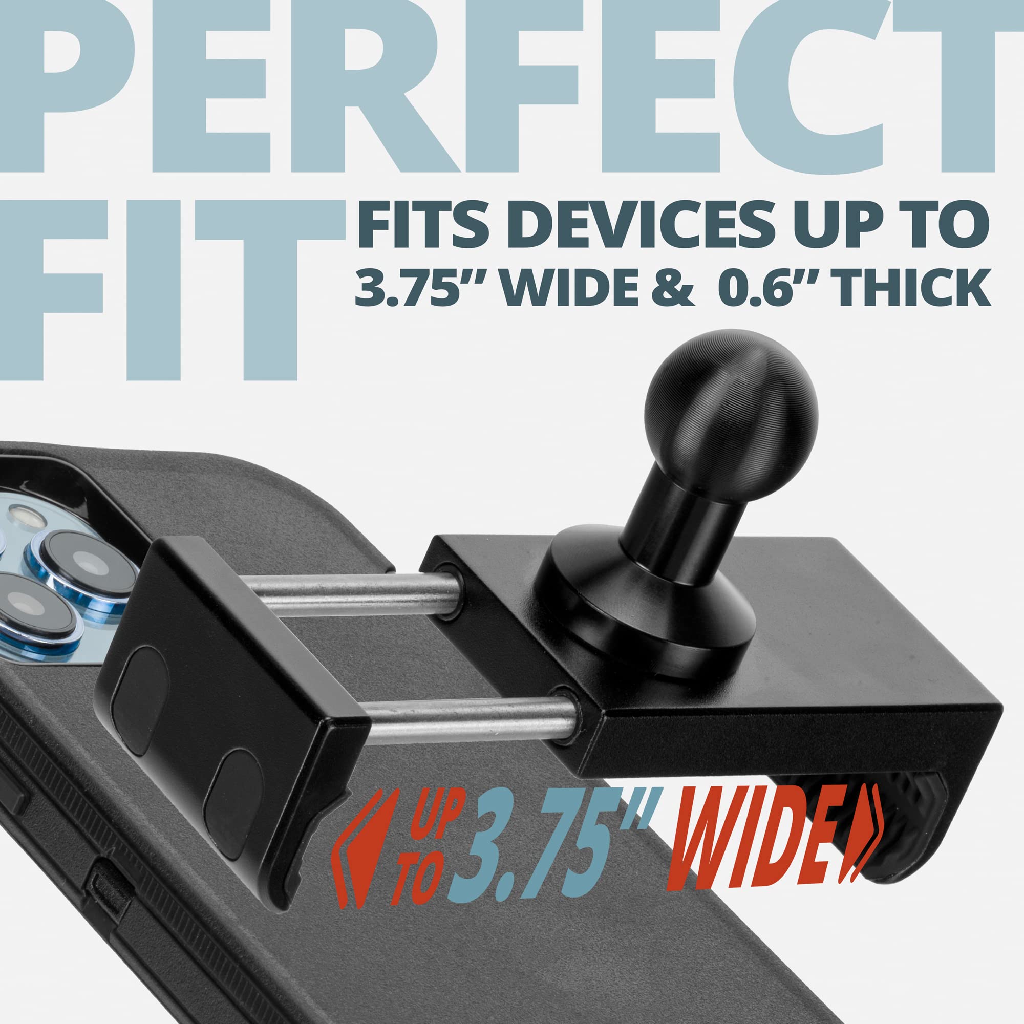 Tackform Enduro 20Lite Phone Holder - Spring Tension Optimized For In Vehicle Use, Truck And Fleet, Rock Crawling  20Mm Aluminum Ball