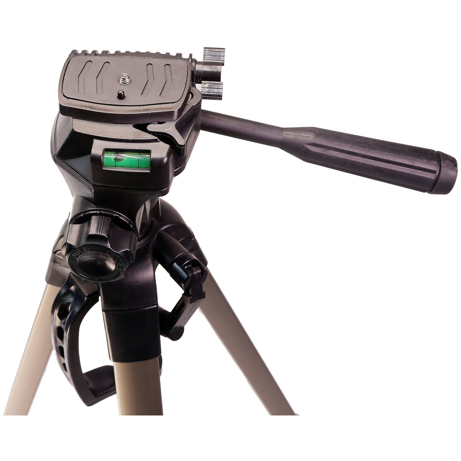 Vidpro Heavy Duty 3-Section Aluminum Tripod With 3-Way Pan & Tilt Head, 66" Max Height