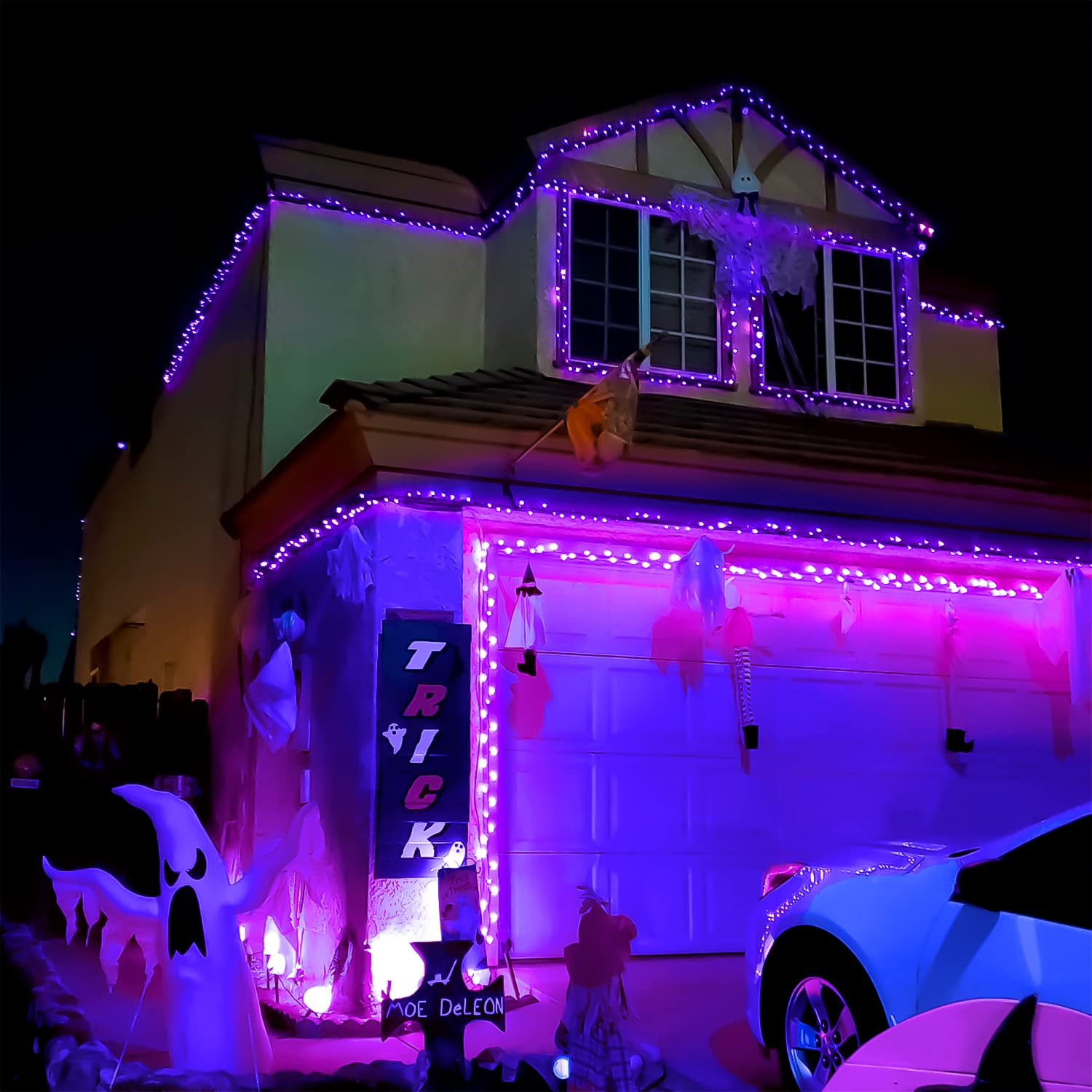 Jmexsuss Purple Solar Halloween Lights(Solar String Lights And Solar Fairy Lights)