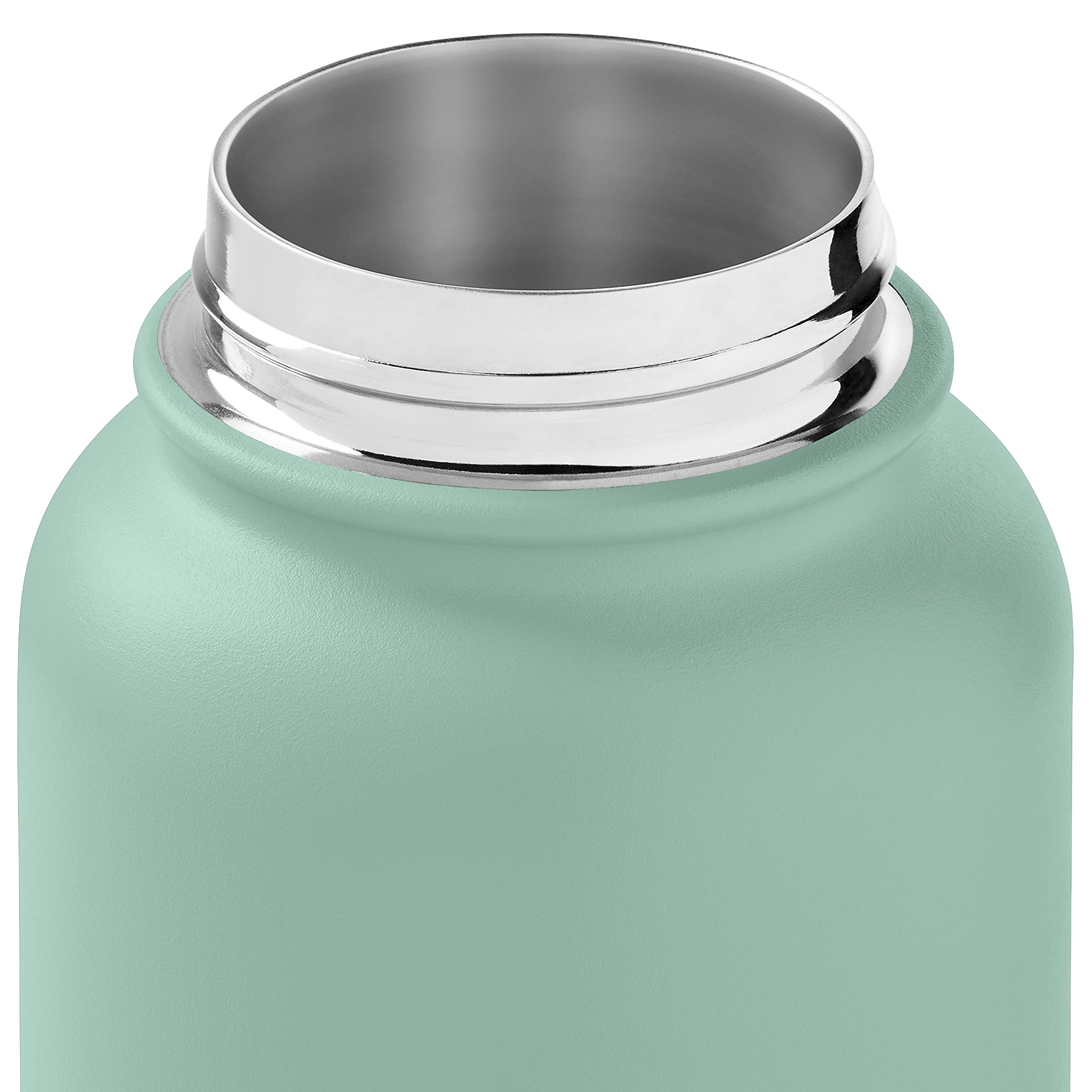 Retrospec Alder Insulated Water Bottle With Straw Lid & Handle Cap - Stainless Steel Wide