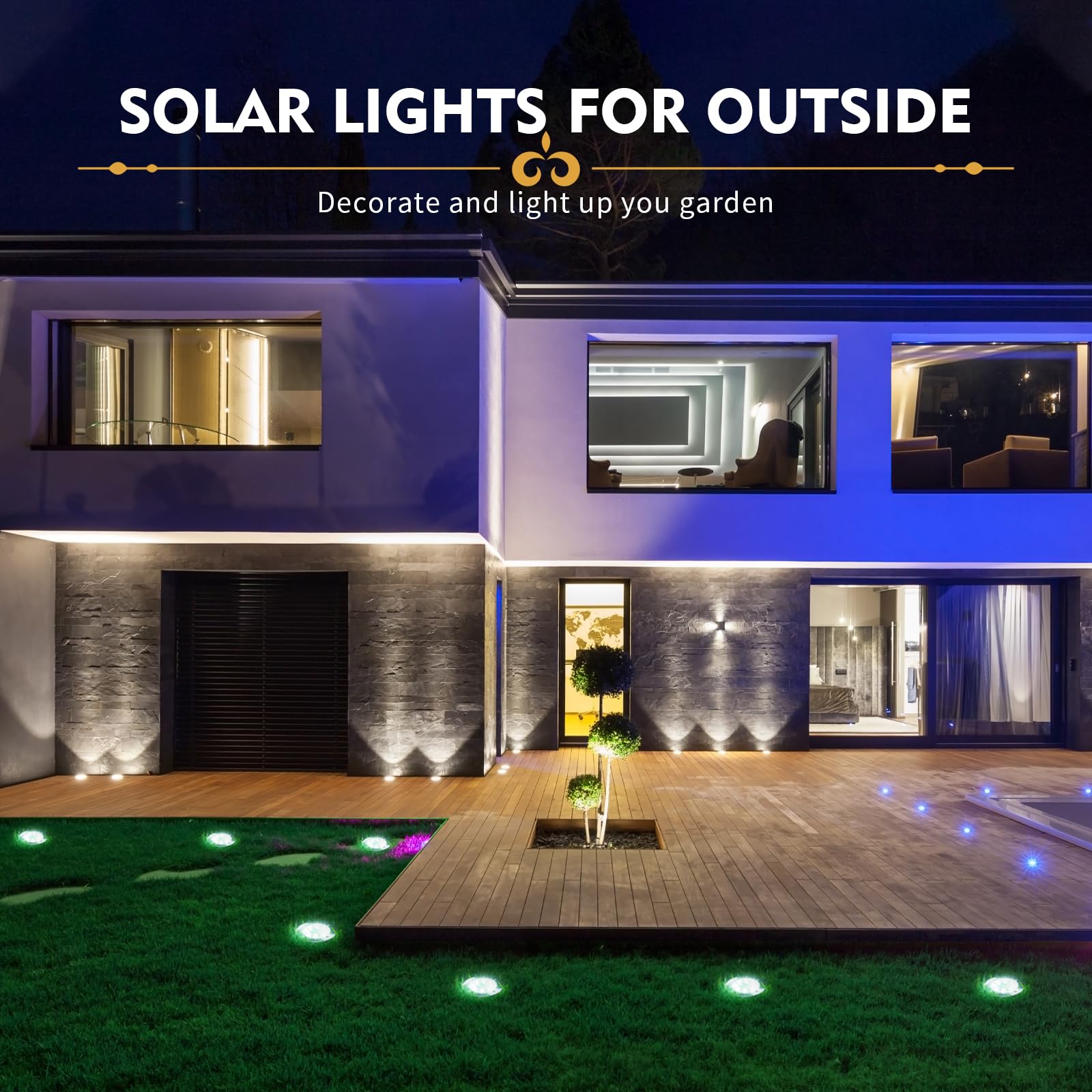 Cvosua Solar Outdoor Lights - 12 Pack, Waterproof Solar Garden Lights For Landscape, Patio, Pathway, Lawn, Yard, Deck, Driveway, Walkway