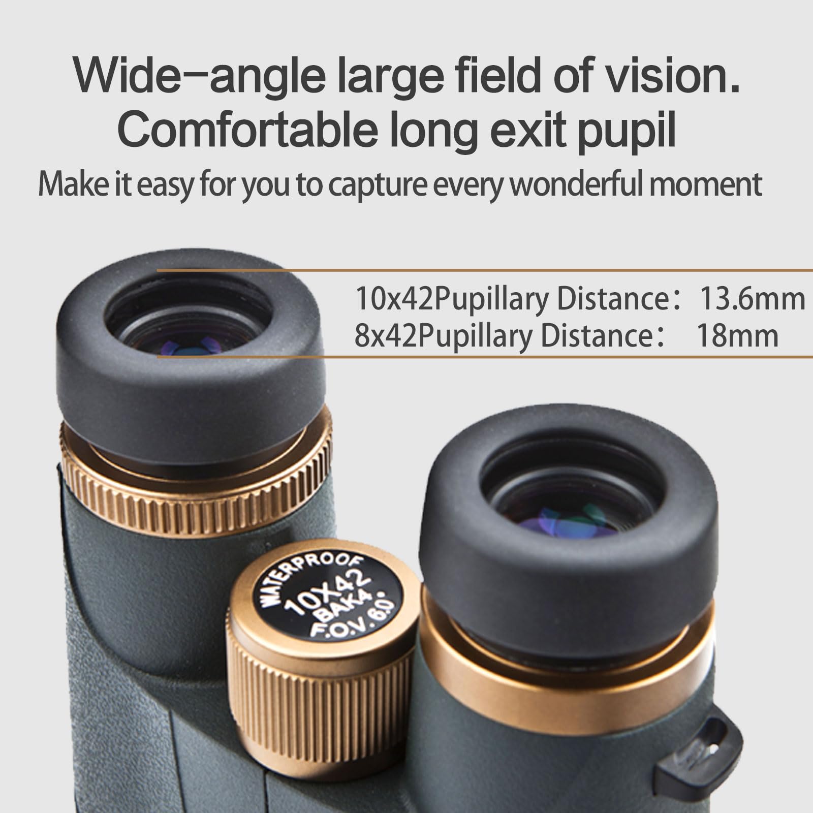 Bosma 8X42 Hd Binoculars: Silver-Plated Bak4 Prisms, Fmc Broadband Coating, Comprehensive Optical Glass, Nitrogen-Filled, Waterproof, Fog-Proof, Durable Rubber Armor