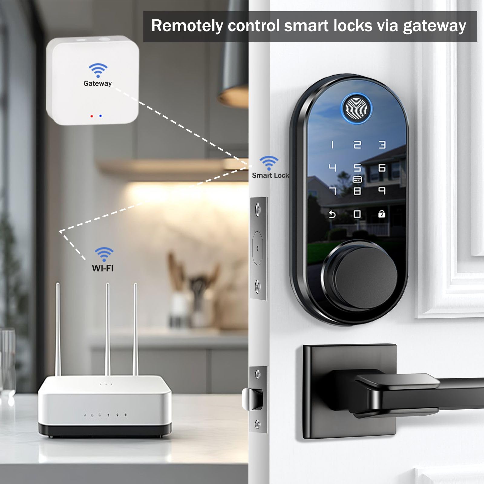 Bog Fang Keyless Entry Smart Door Lock - Fingerprint Code Deadbolt For Front Door Electronic Keypad Locks -App Control,Auto Lock,Easy To Install