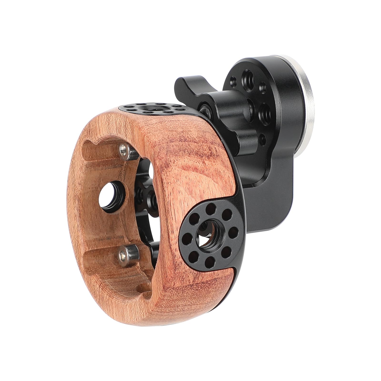 Camvate Wooden Handgrip With M6 Rosette Compatible Extension Adapter - 3524