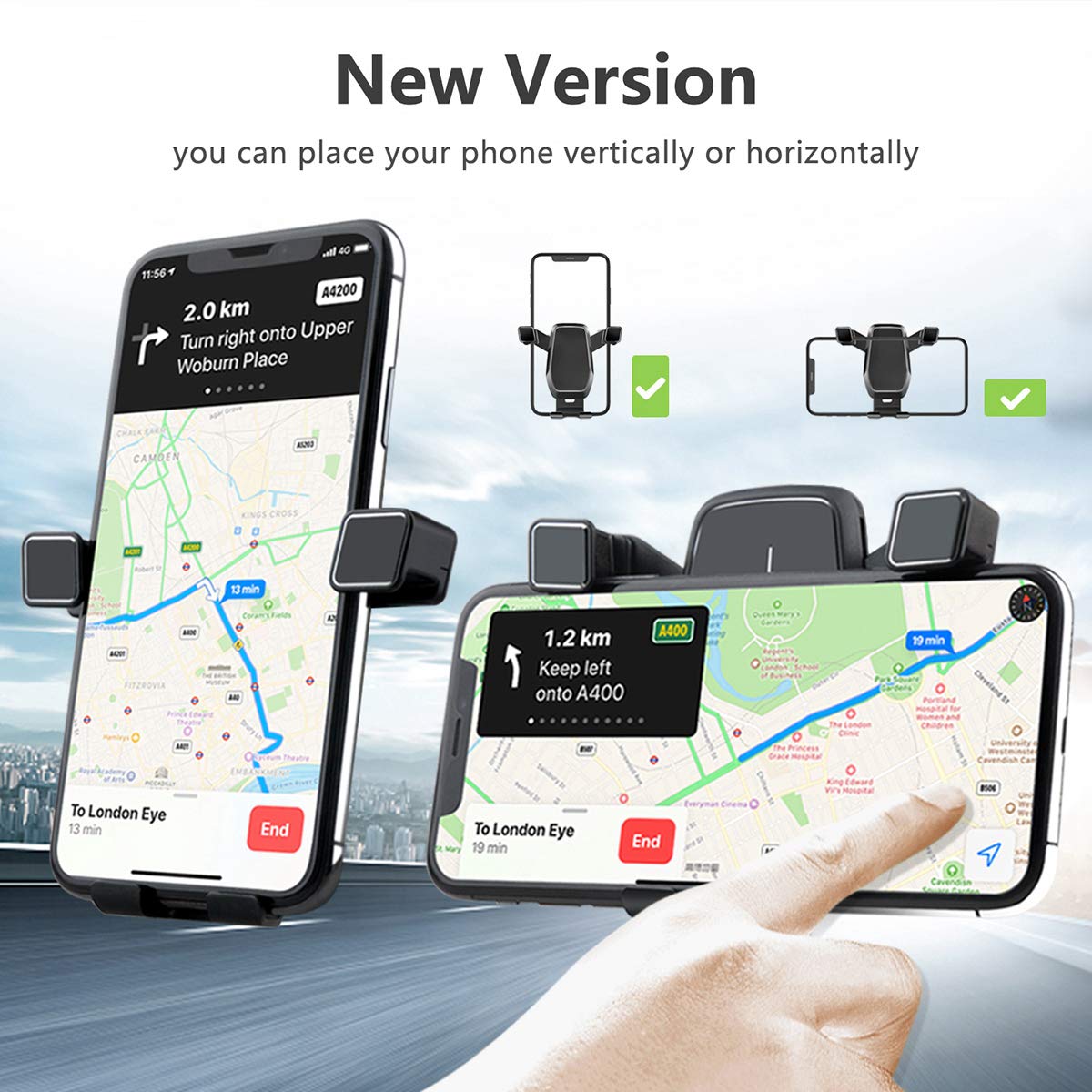 Ayada Phone Holder Compatible With Cx5, Phone Mount  Gravity Auto Lock Stable Easy To Install Accessories 2017 2018 2019 2020